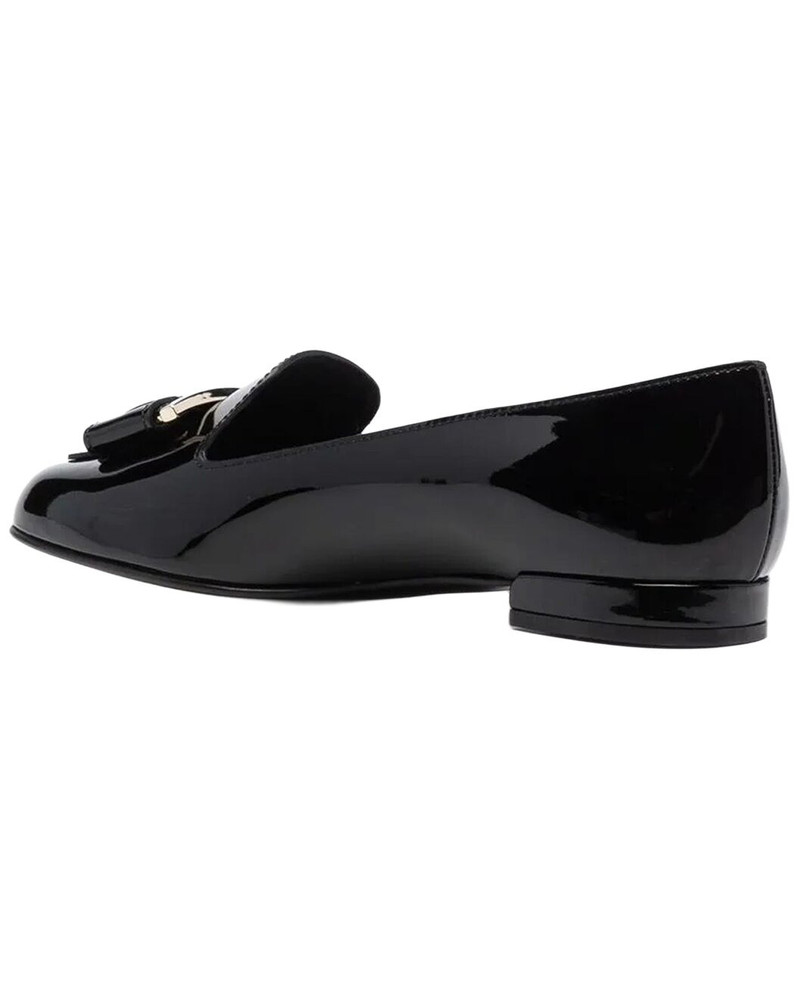 FERRAGAMO Ferragamo Gancini Bow Leather Loafer outlook