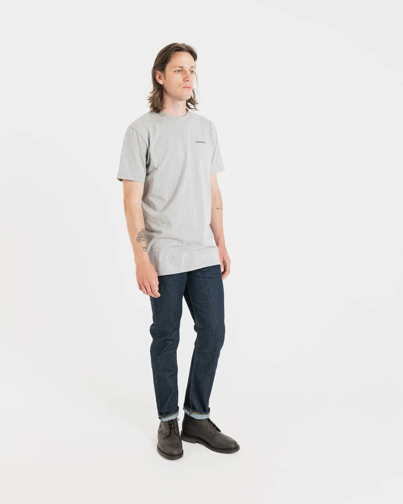 Men's Embroidered Organic Cotton T-Shirt Grey 4
