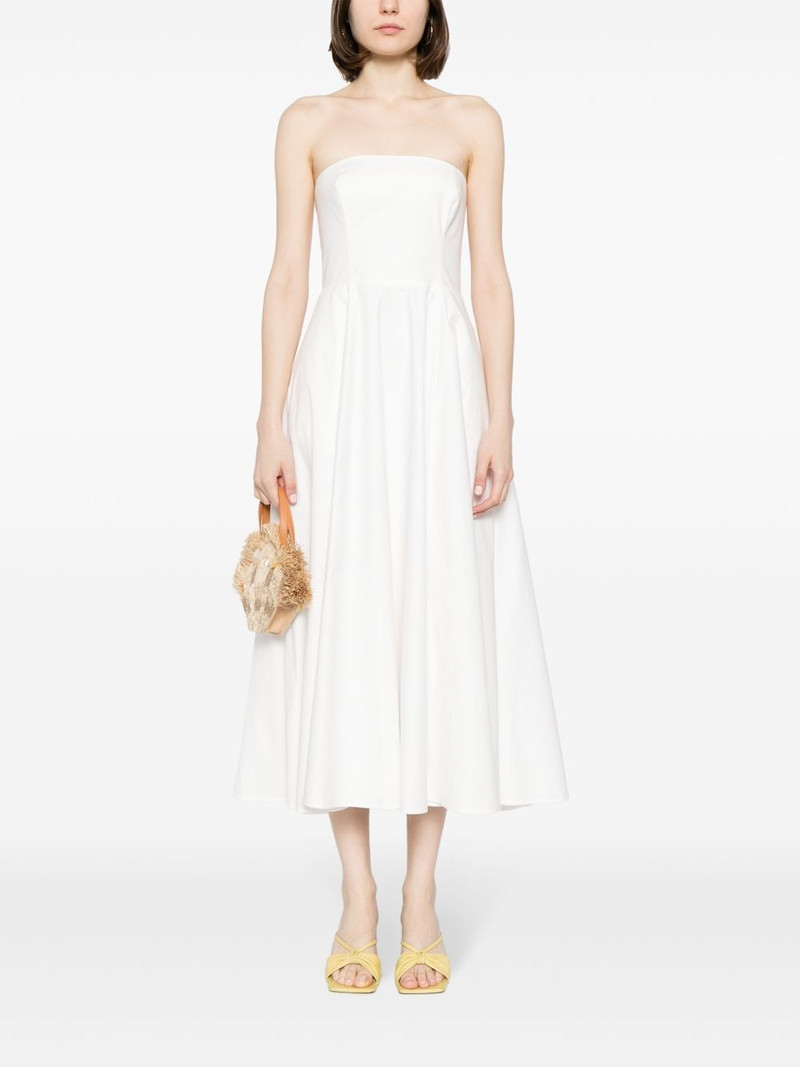 Reformation Astoria strapless midi dress outlook