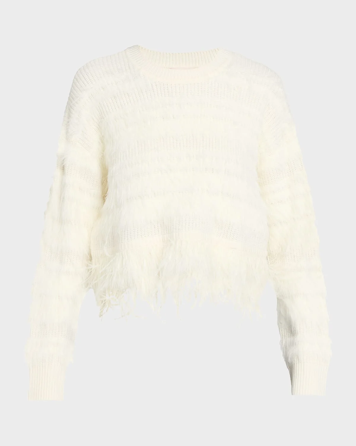 Vivi Feathered Crewneck Sweater - 1