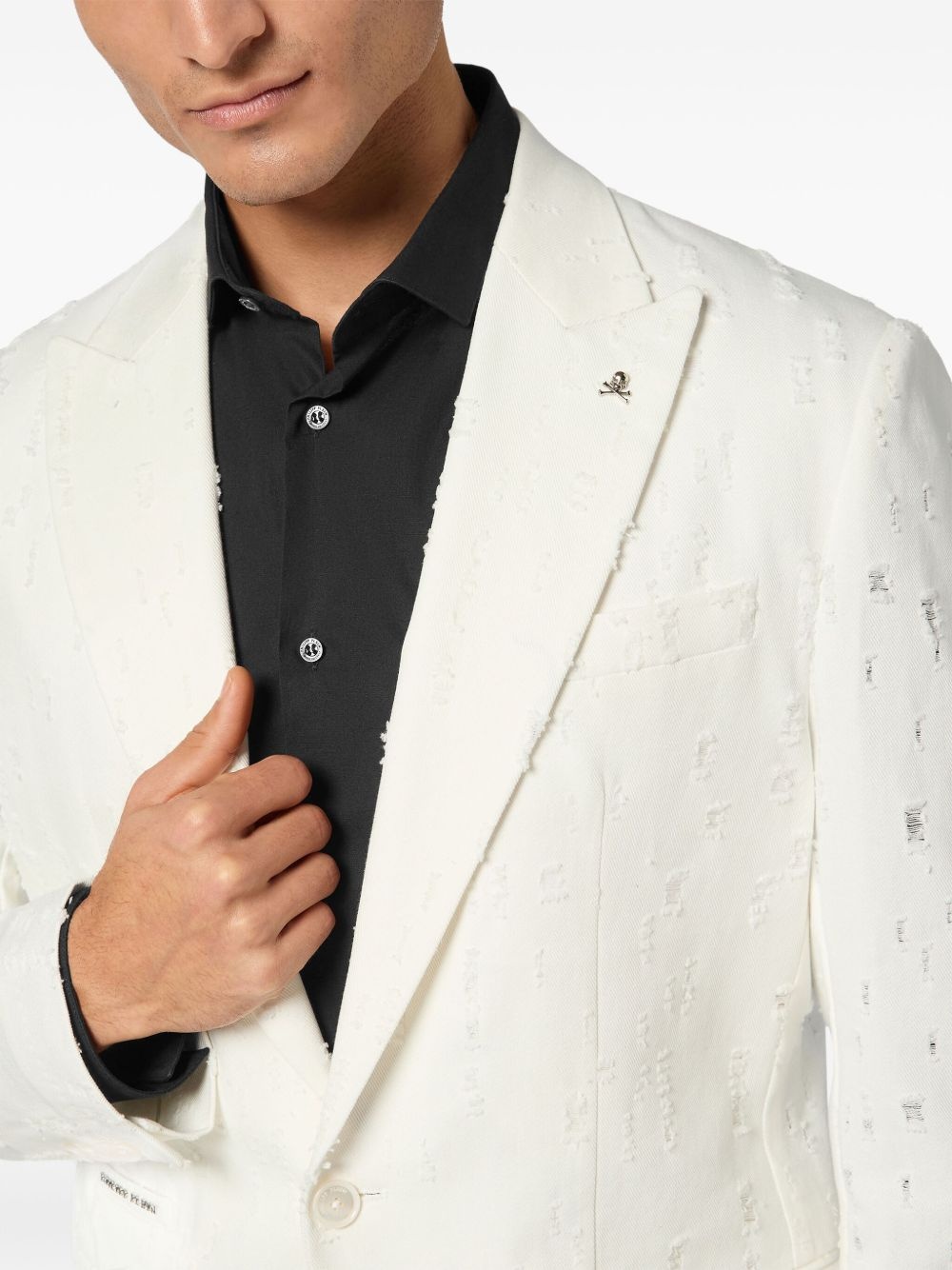 distressed blazer - 5