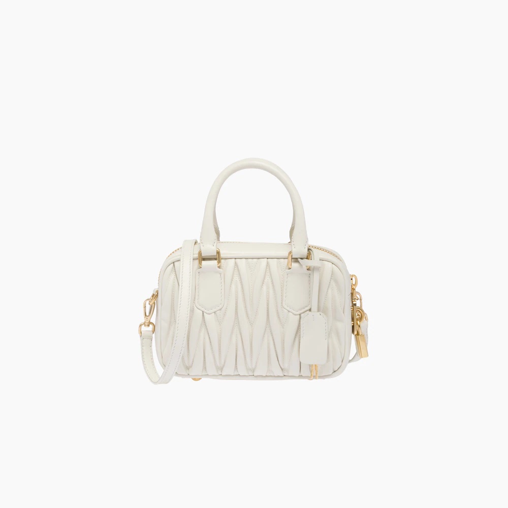 Matelassé nappa leather top-handle bag - 4