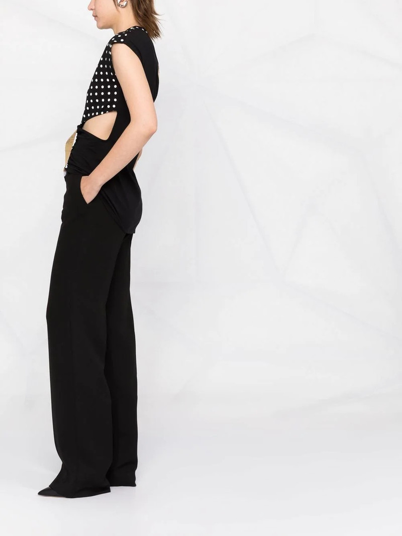 mix-print asymmetric top 6