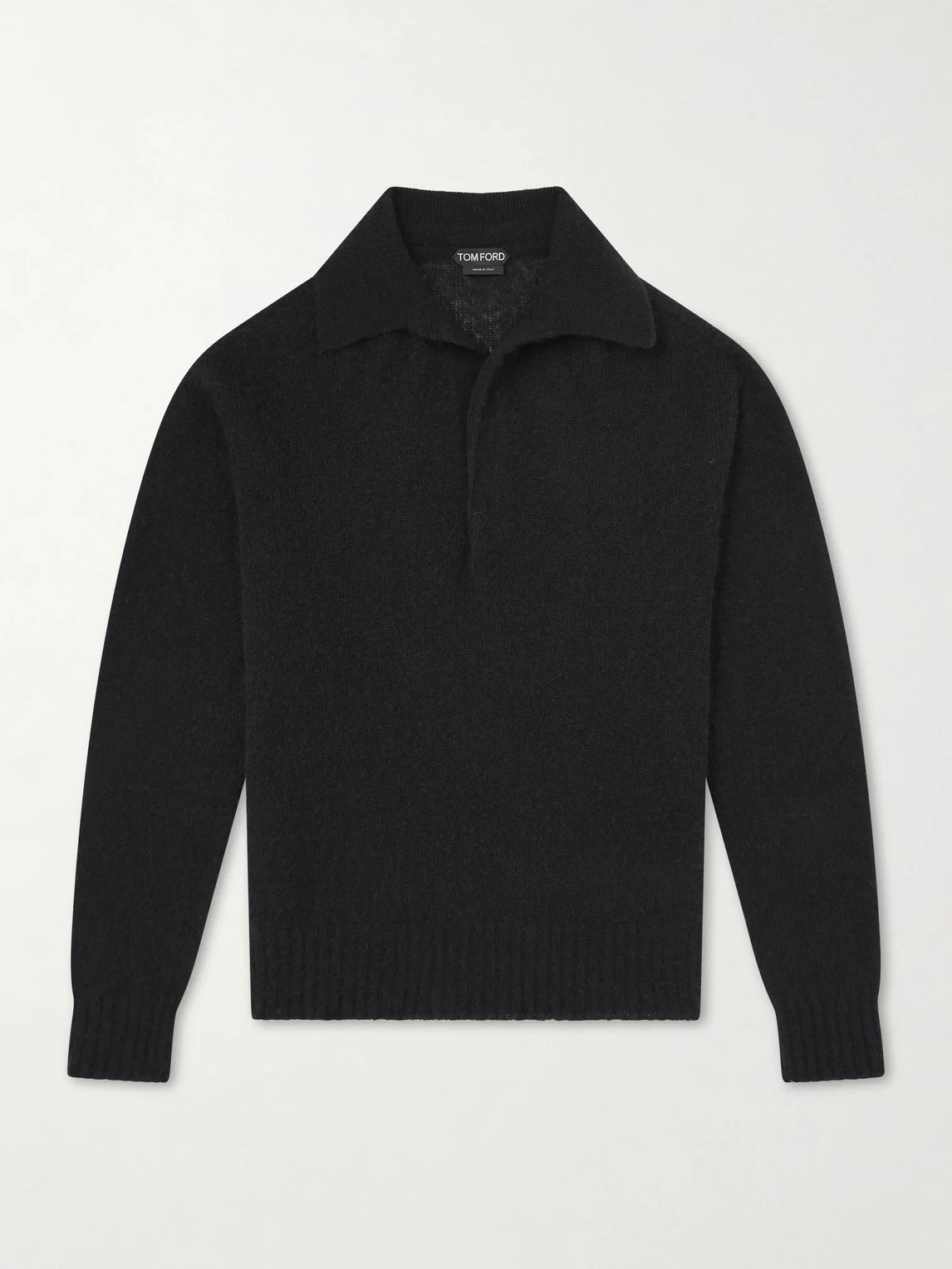 Cashmere and Silk-Blend Polo Sweater - 1