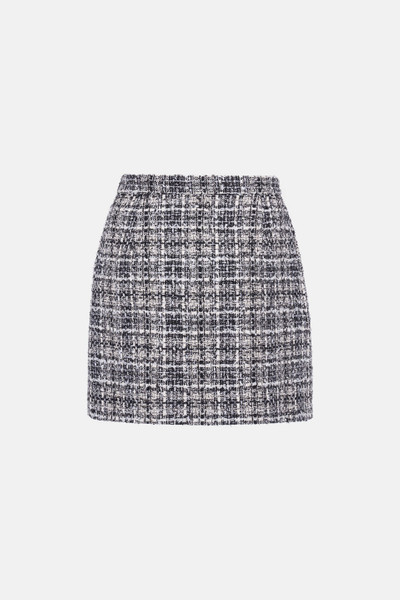 Alessandra Rich CHECKED LUREX TWEED MINI SKIRT WITH POCKETS outlook