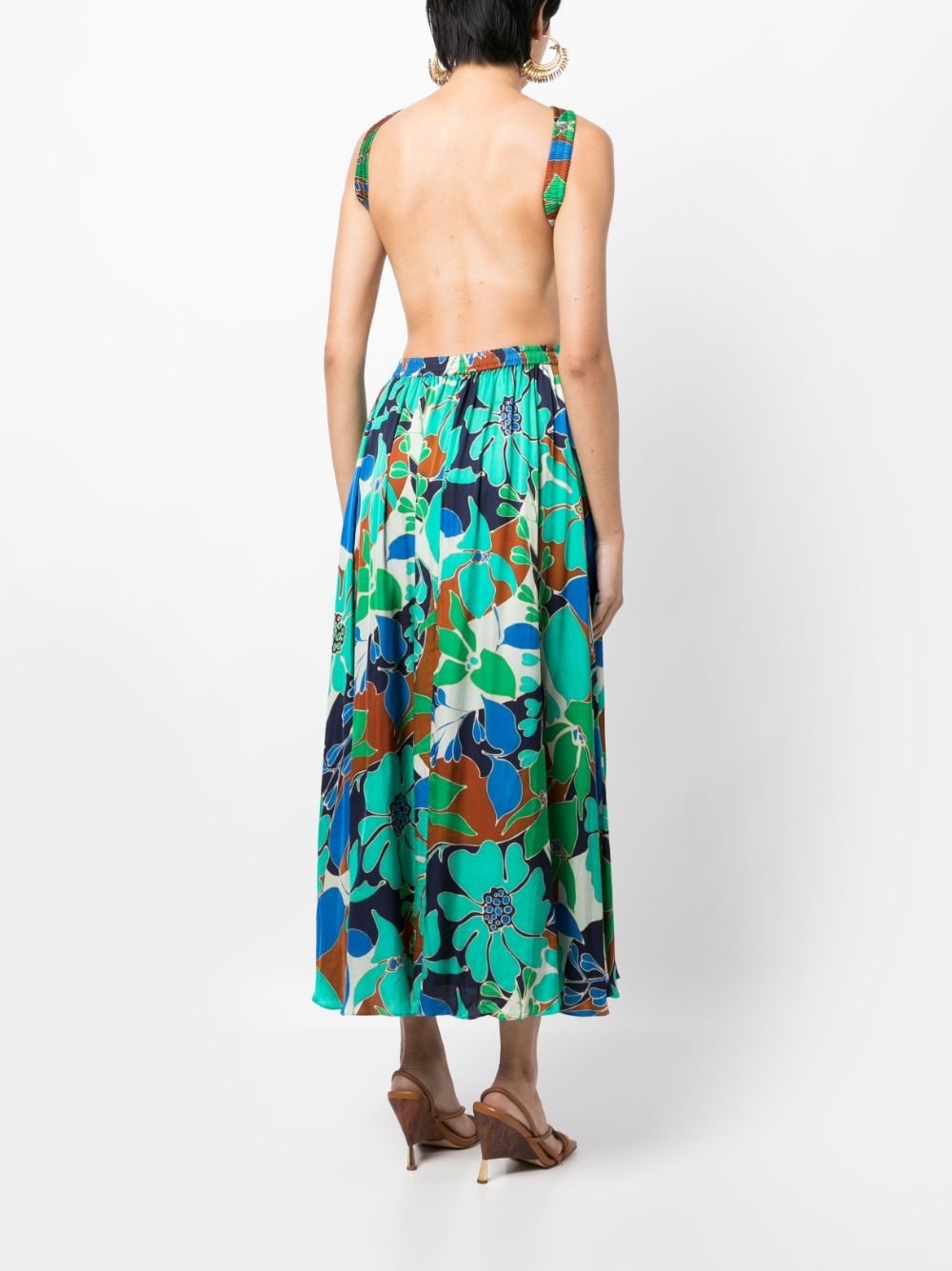 Theia floral-print midi dress - 4