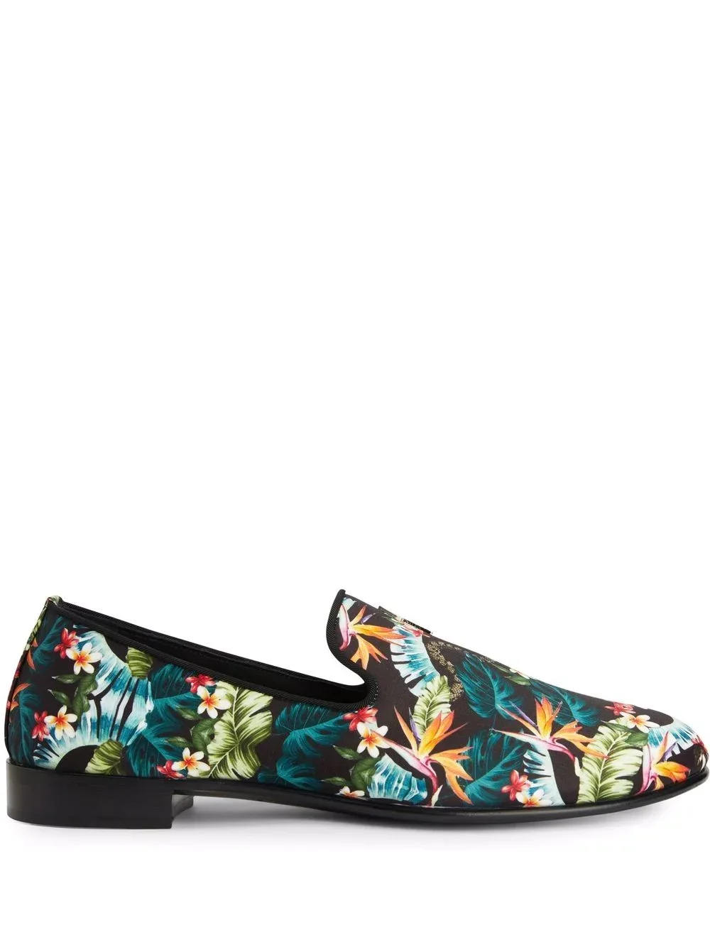 Lewis tropical graphic-print loafers - 1