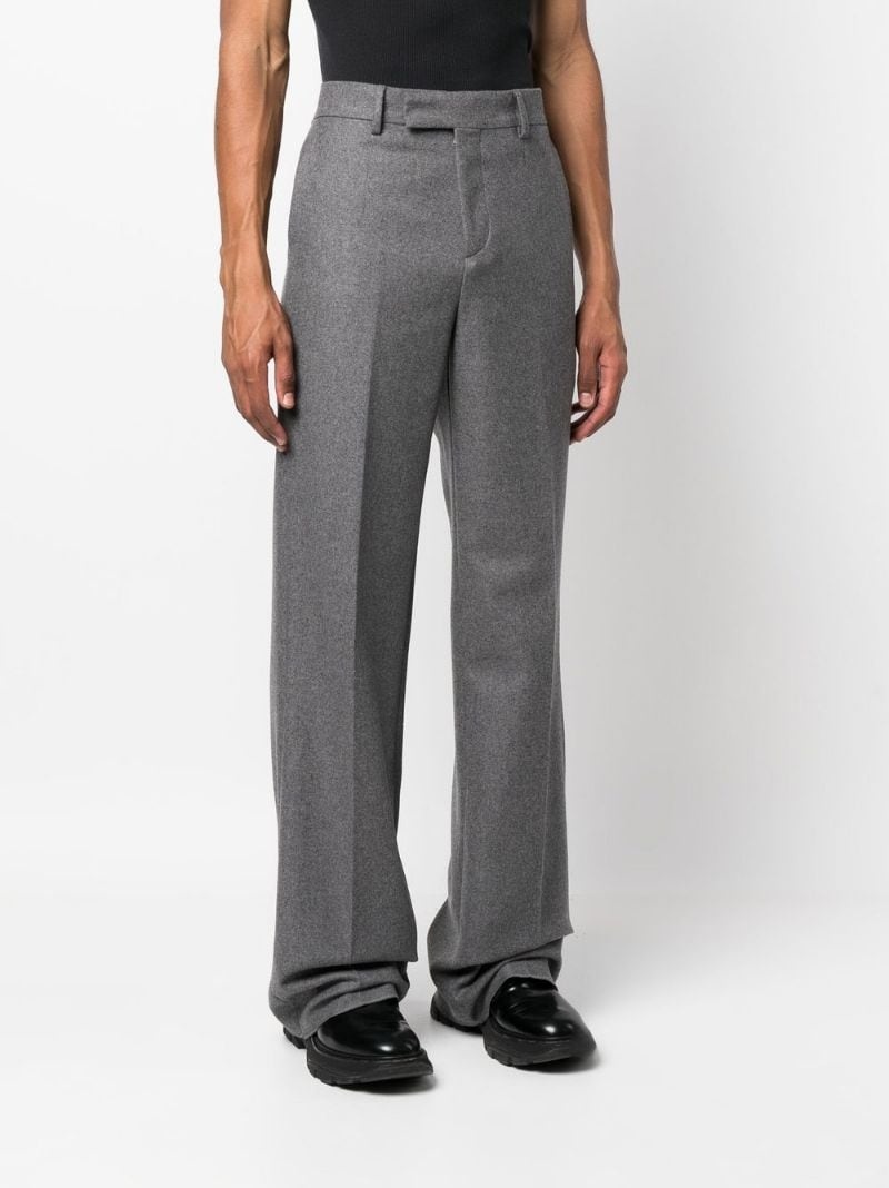 straight-leg marl-knit trousers - 3