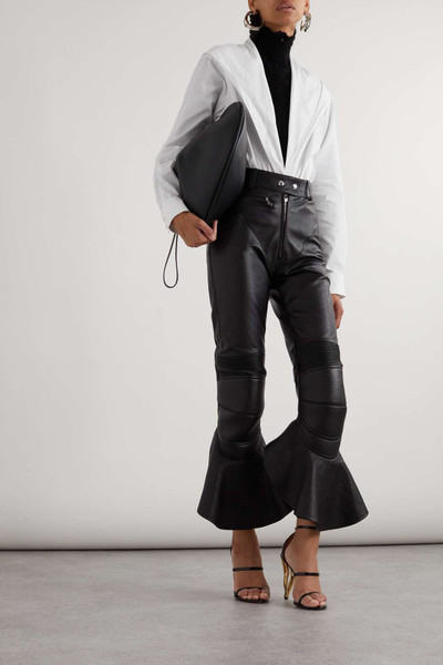 Alaïa Leather flared pants outlook
