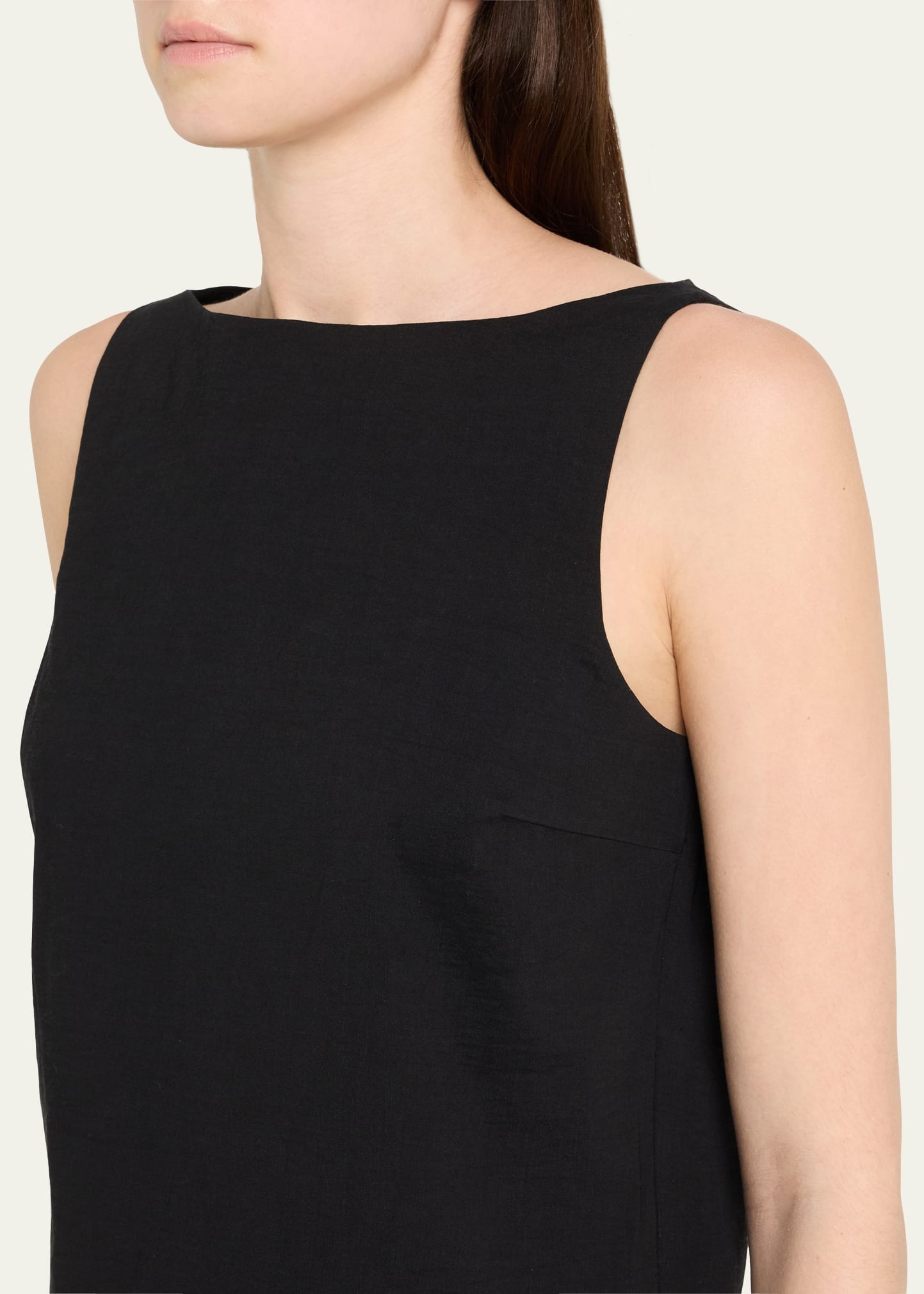 Sleeveless Bateau-Neck Top - 5