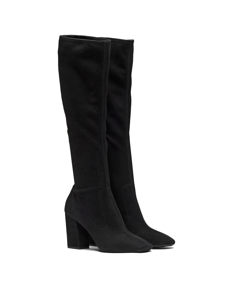 Stretch suede boots 1