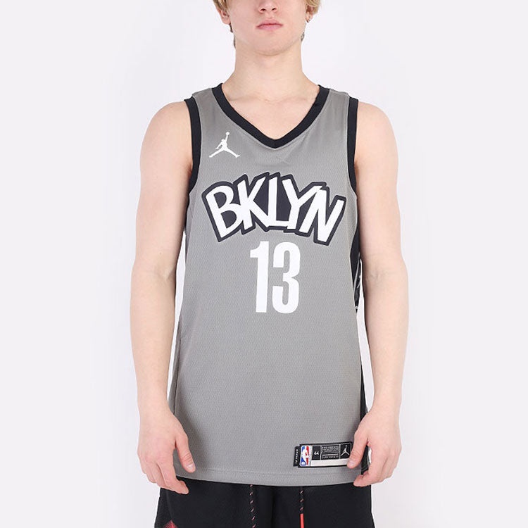 Nike NBA Brooklyn Kevin Durant 20 Basketball Jersey 'Grey White' CV9469-002 - 5