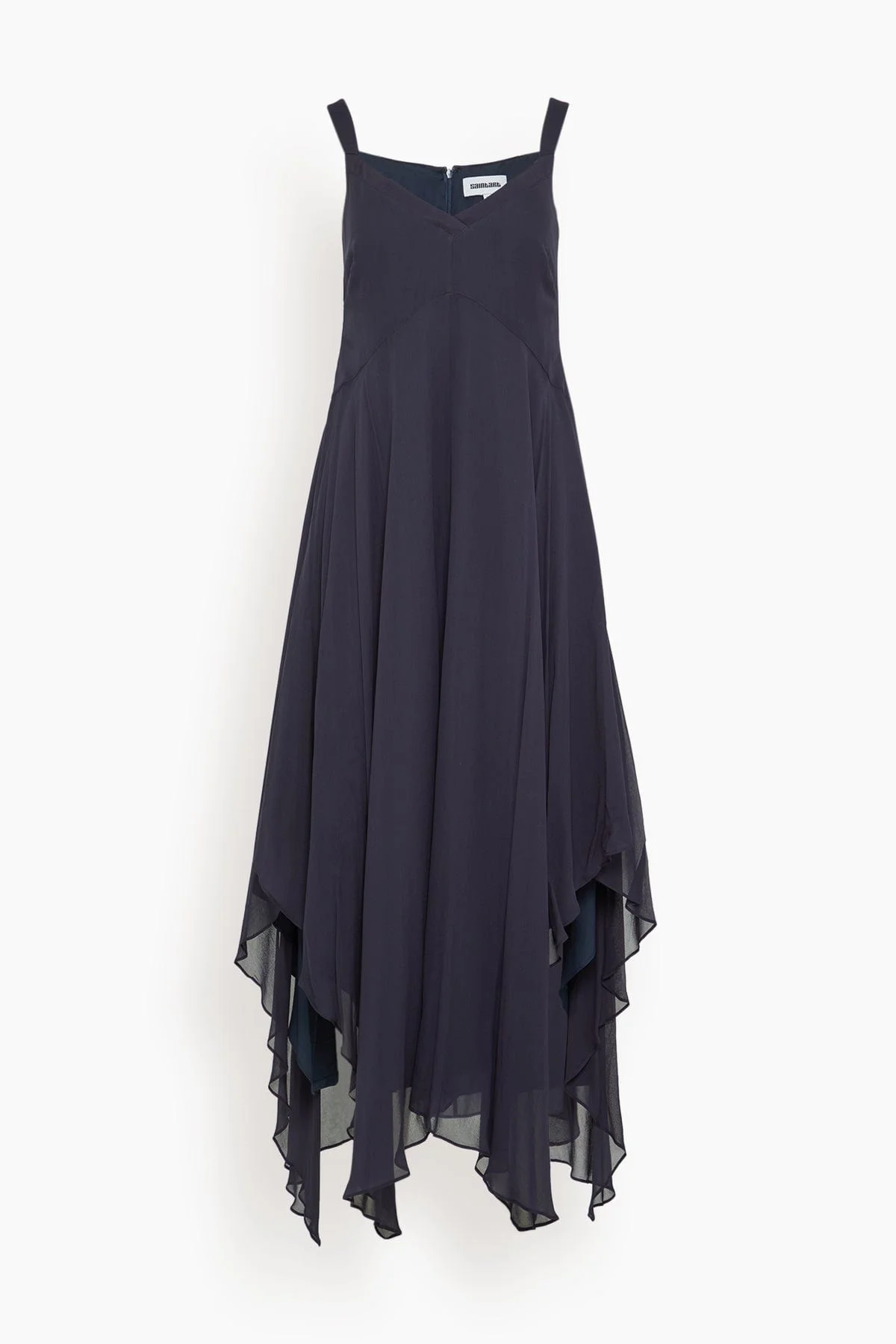 Riley Handkerchief Dress in Navy - 1