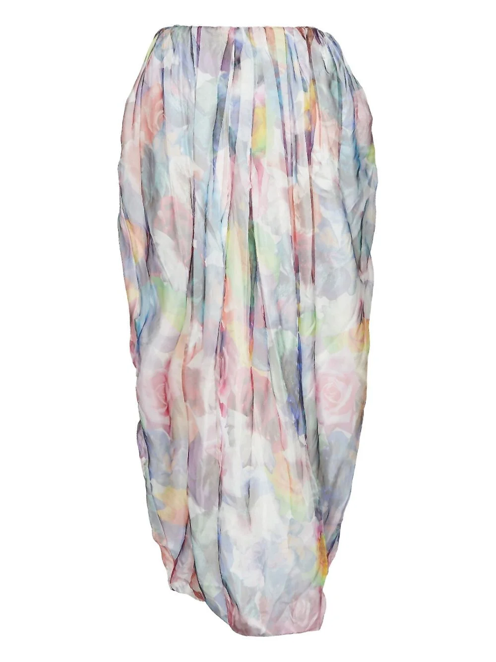 egg-shaped floral-print skirt - 1