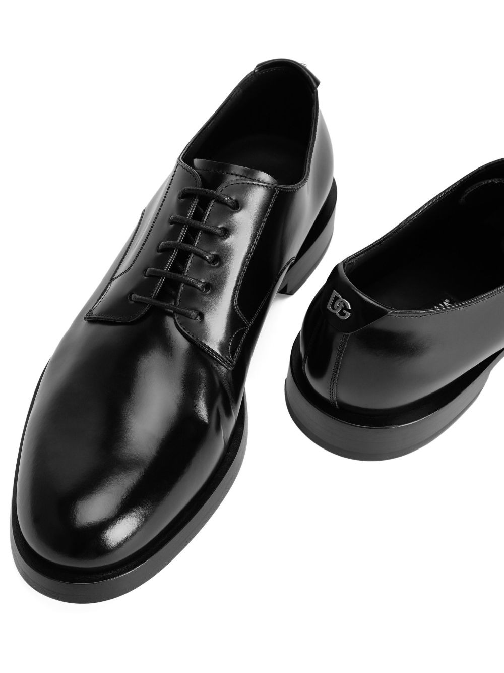 lace-up leather derby shoes - 3