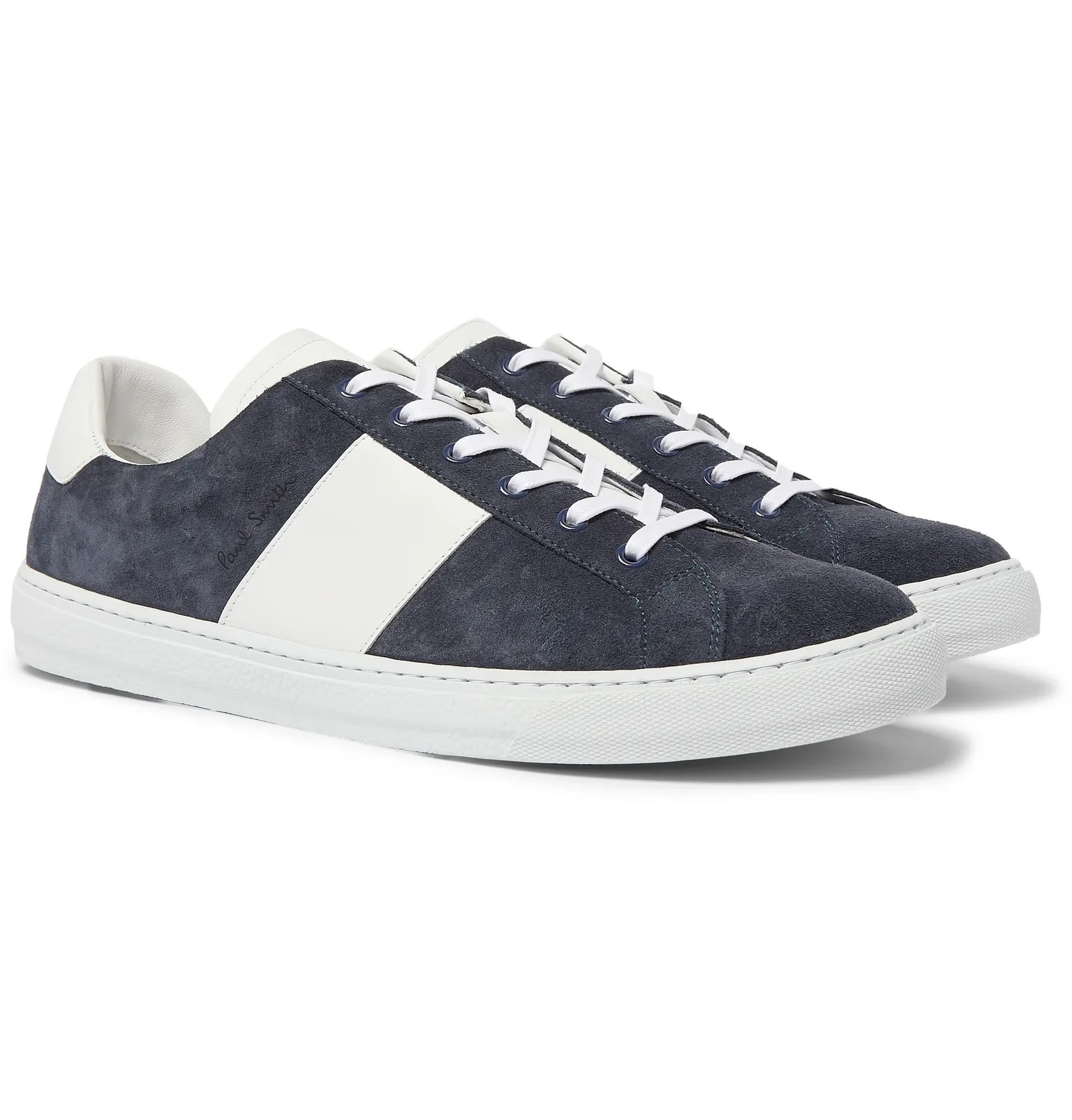 Hansen Leather-Trimmed Suede Sneakers - 2