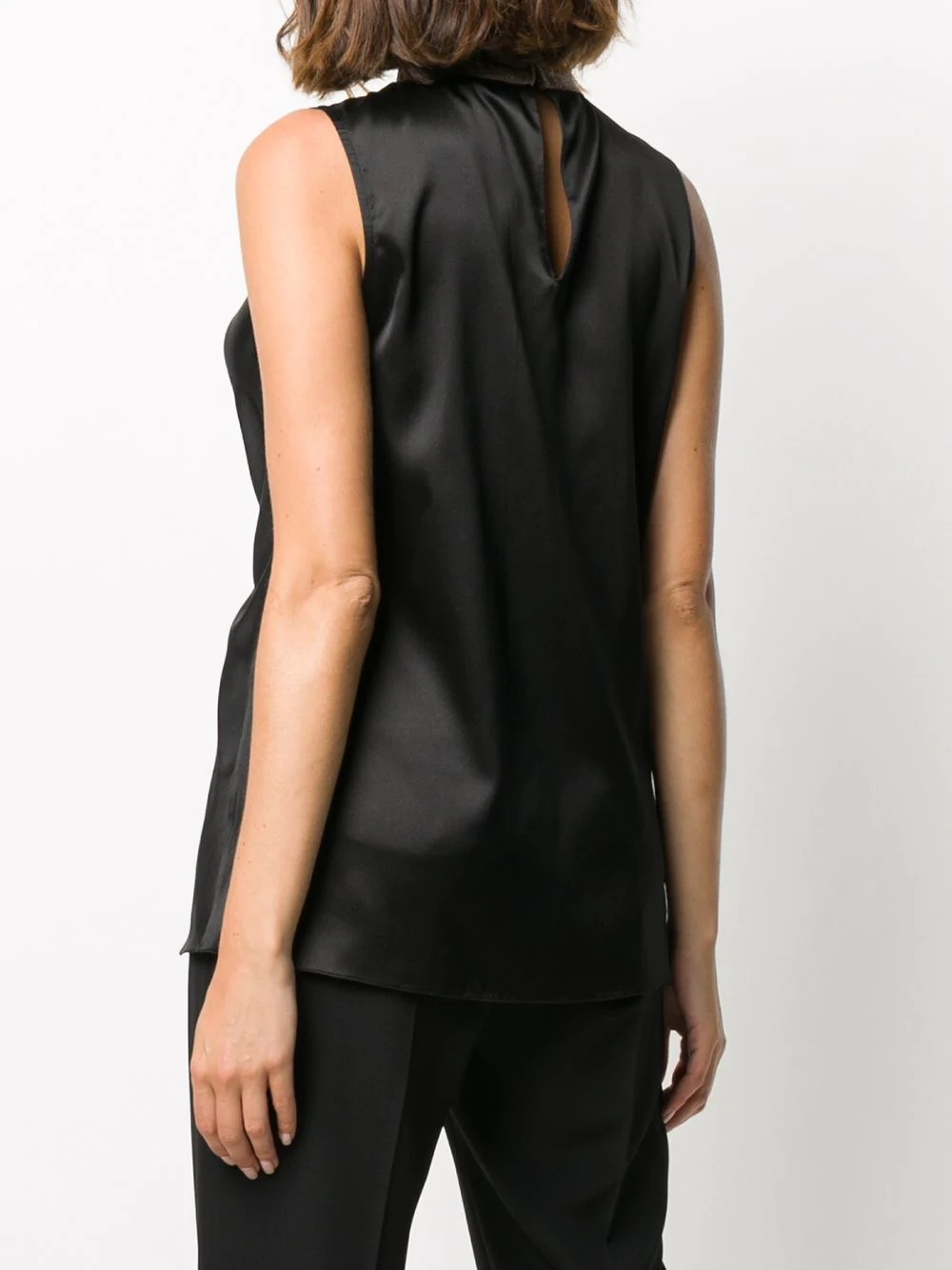 metal detail sleeveless top - 4