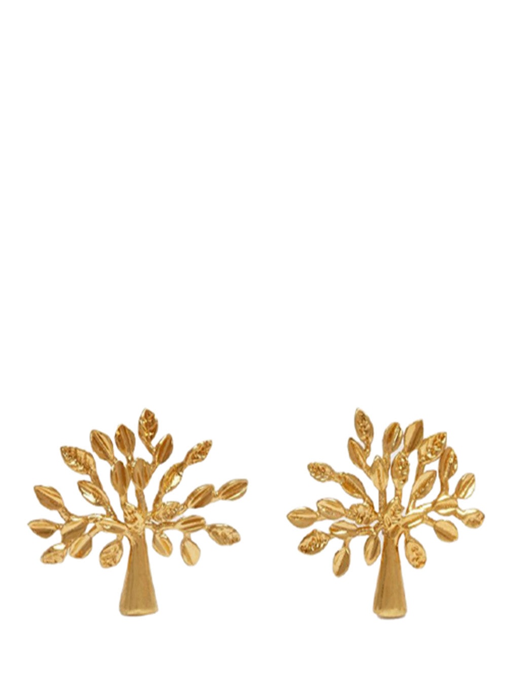 Mulberry Tree Earrings Brass Metal (Gold) - 1