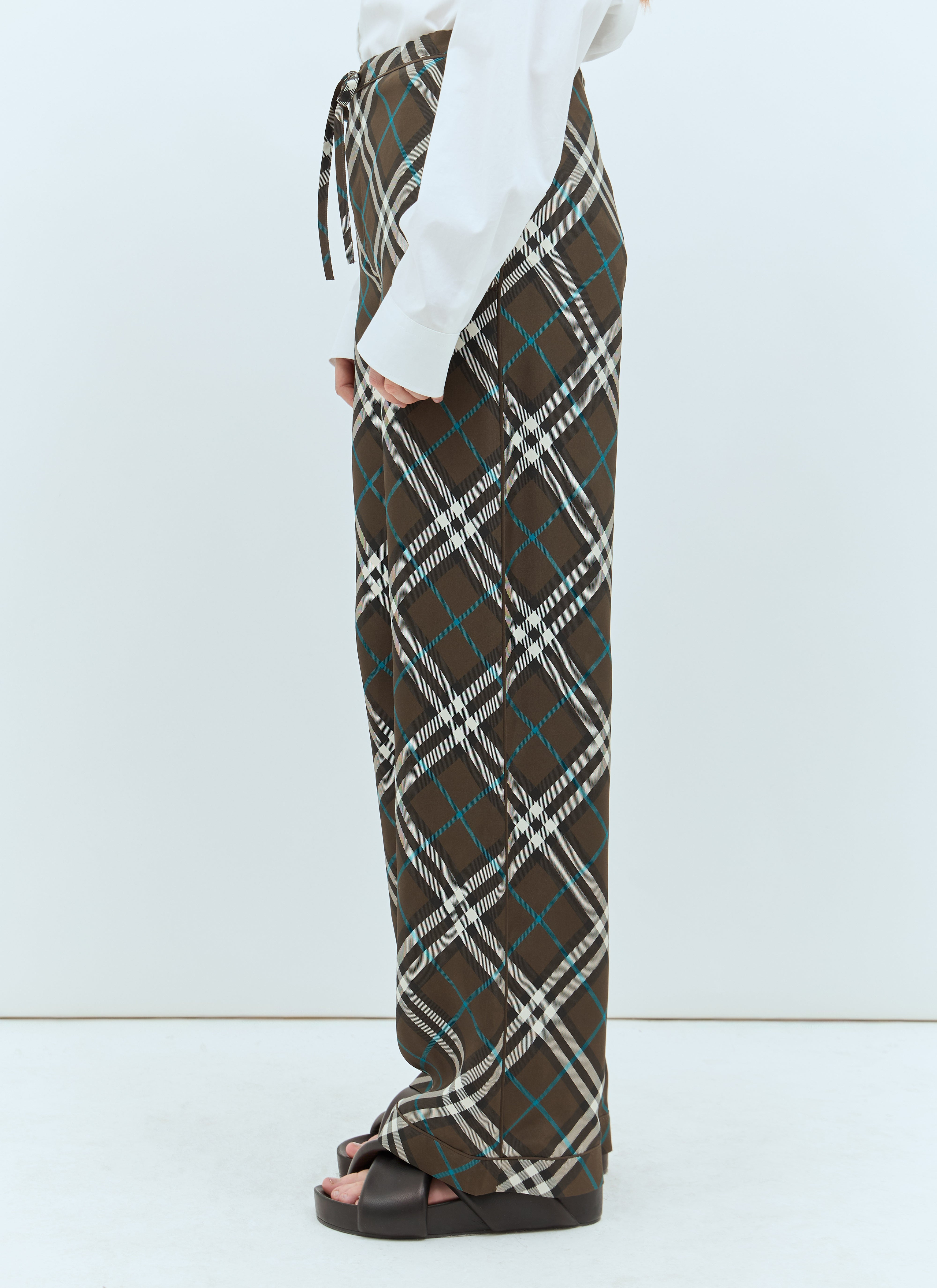 Burberry Women Check Silk Pants - 2