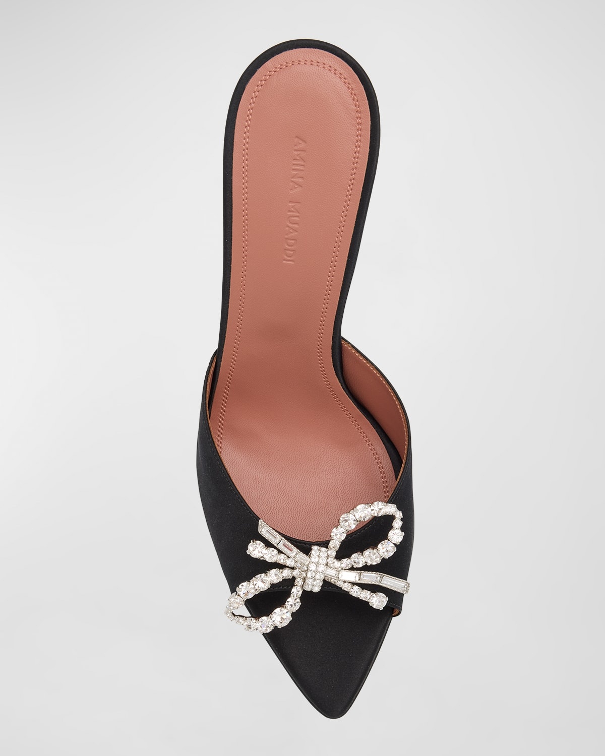 Rosie Embellished Bow Satin Pedestal Sandals - 4