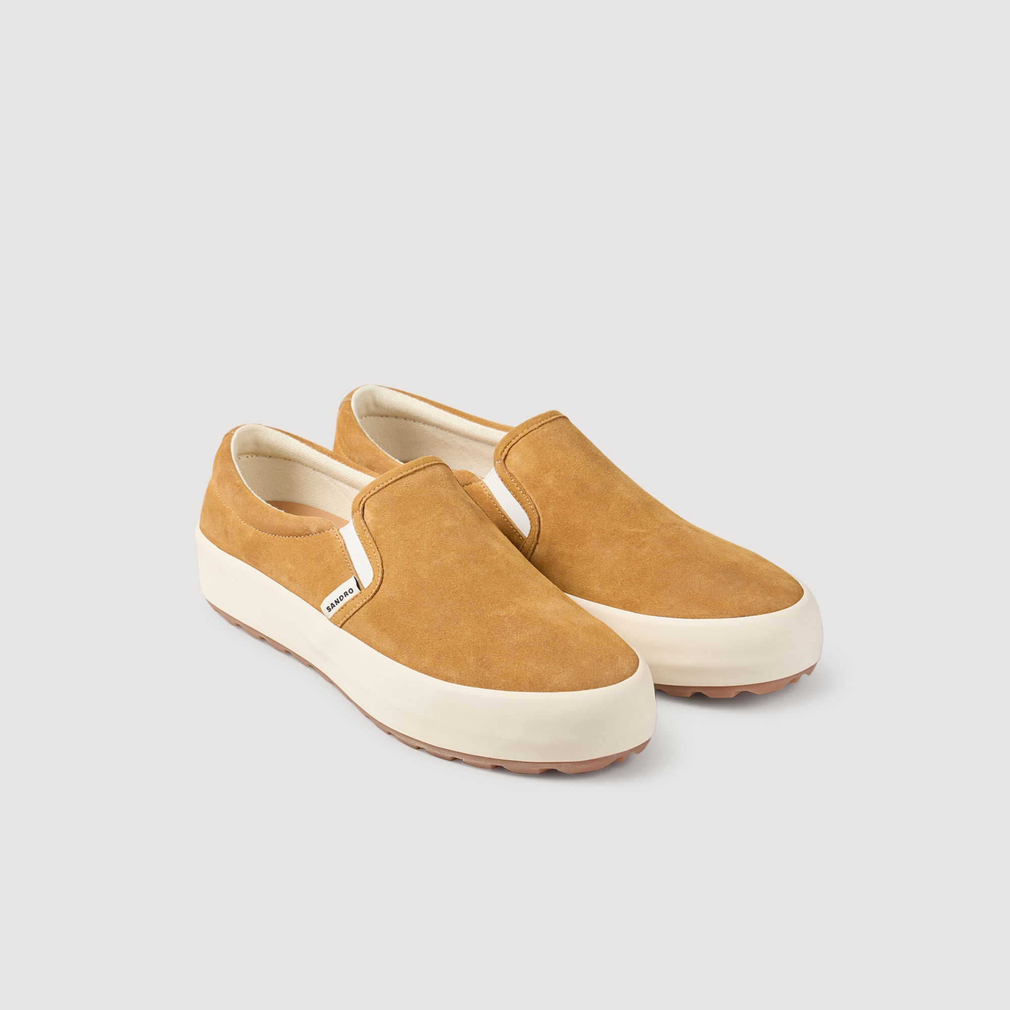 SPLIT LEATHER SLIP-ONS - 2