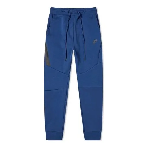 Nike Sportswear Tech Fleece Drawstring Tight Sports Pants Blue 805162-407 - 1