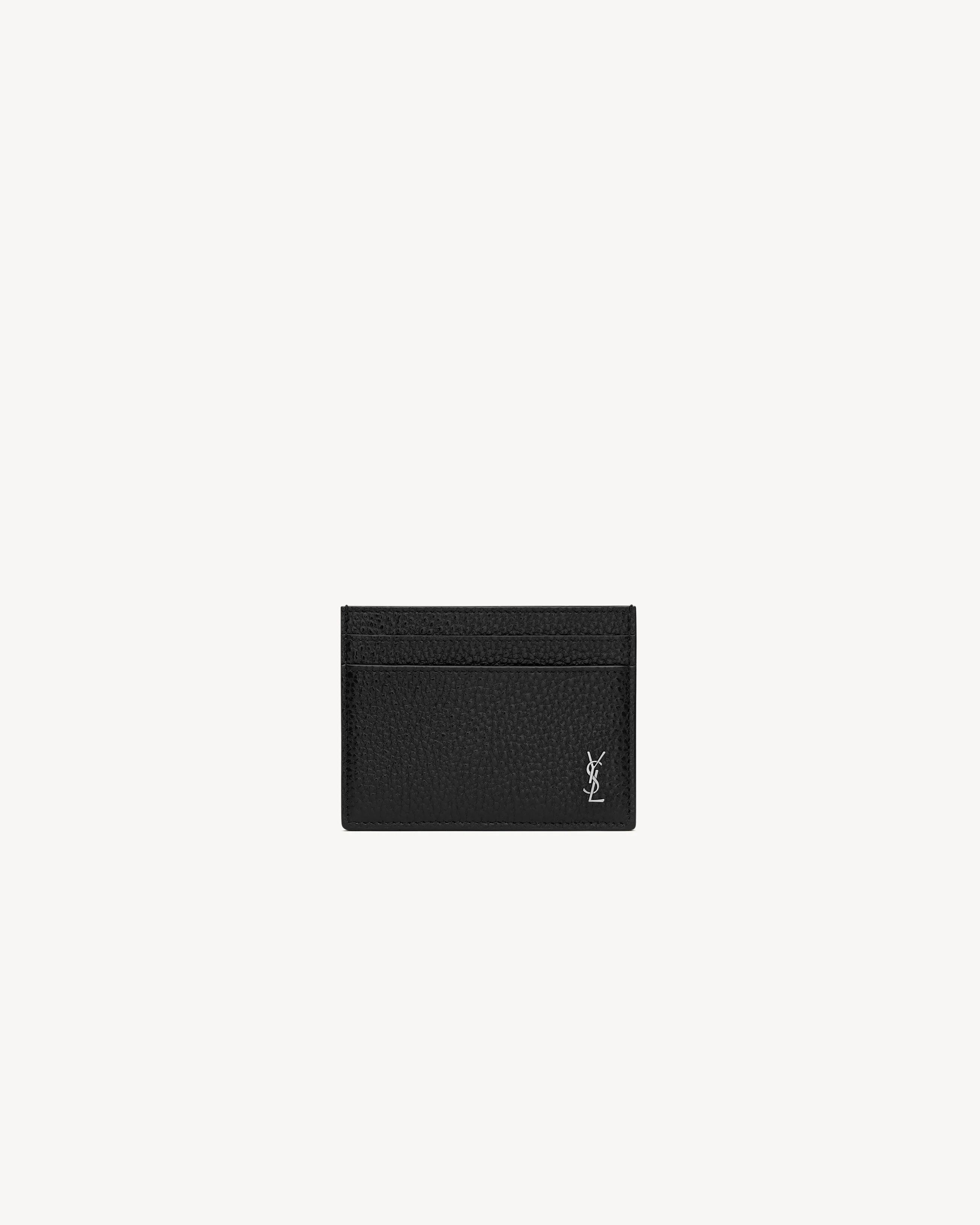 TINY CASSANDRE CARD CASE IN GRAINED LEATHER - 1