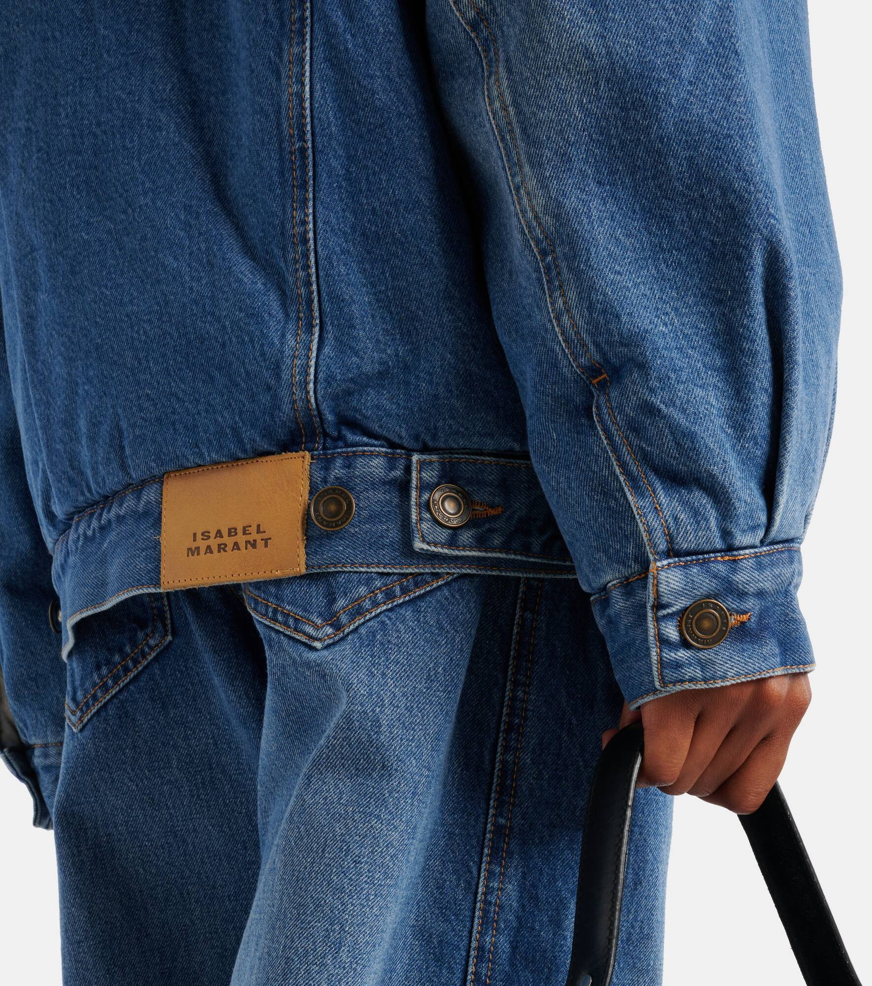 Pimia faux shearling-trimmed denim jacket - 5