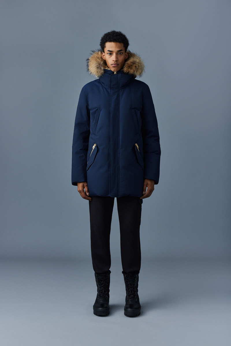 MACKAGE EDWARD 2-in-1 down parka with hooded bib and natural fur for men outlook