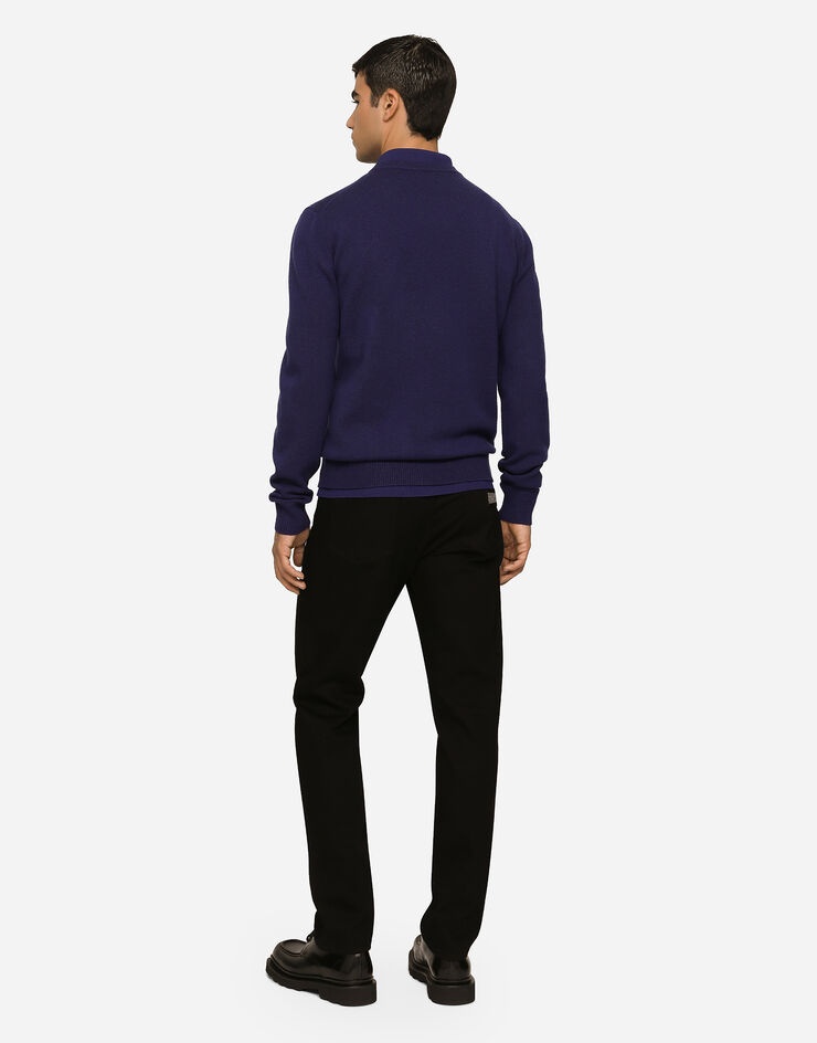 Regular-fit black wash stretch jeans - 3