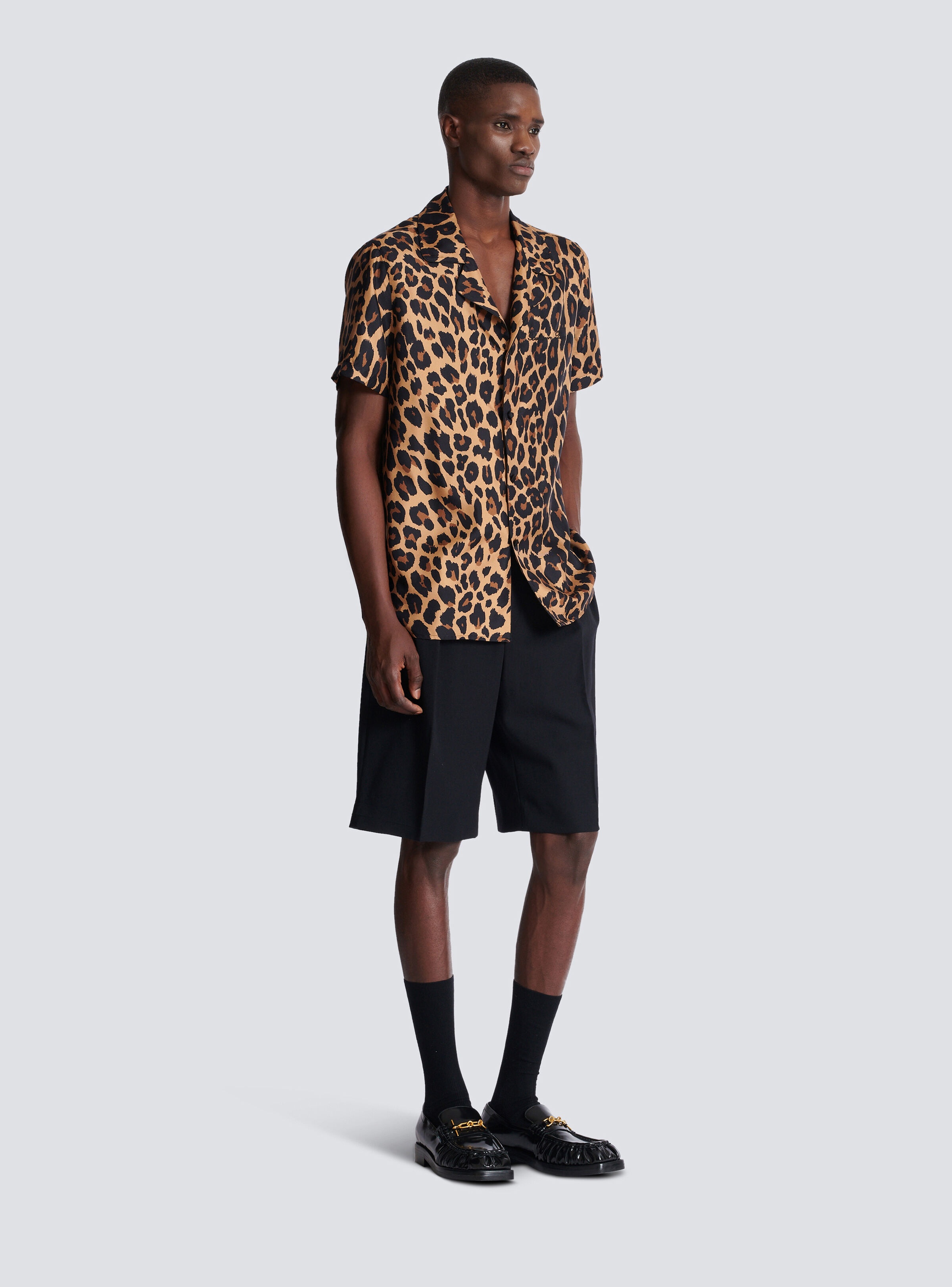 Leopard print silk pyjama shirt - 3