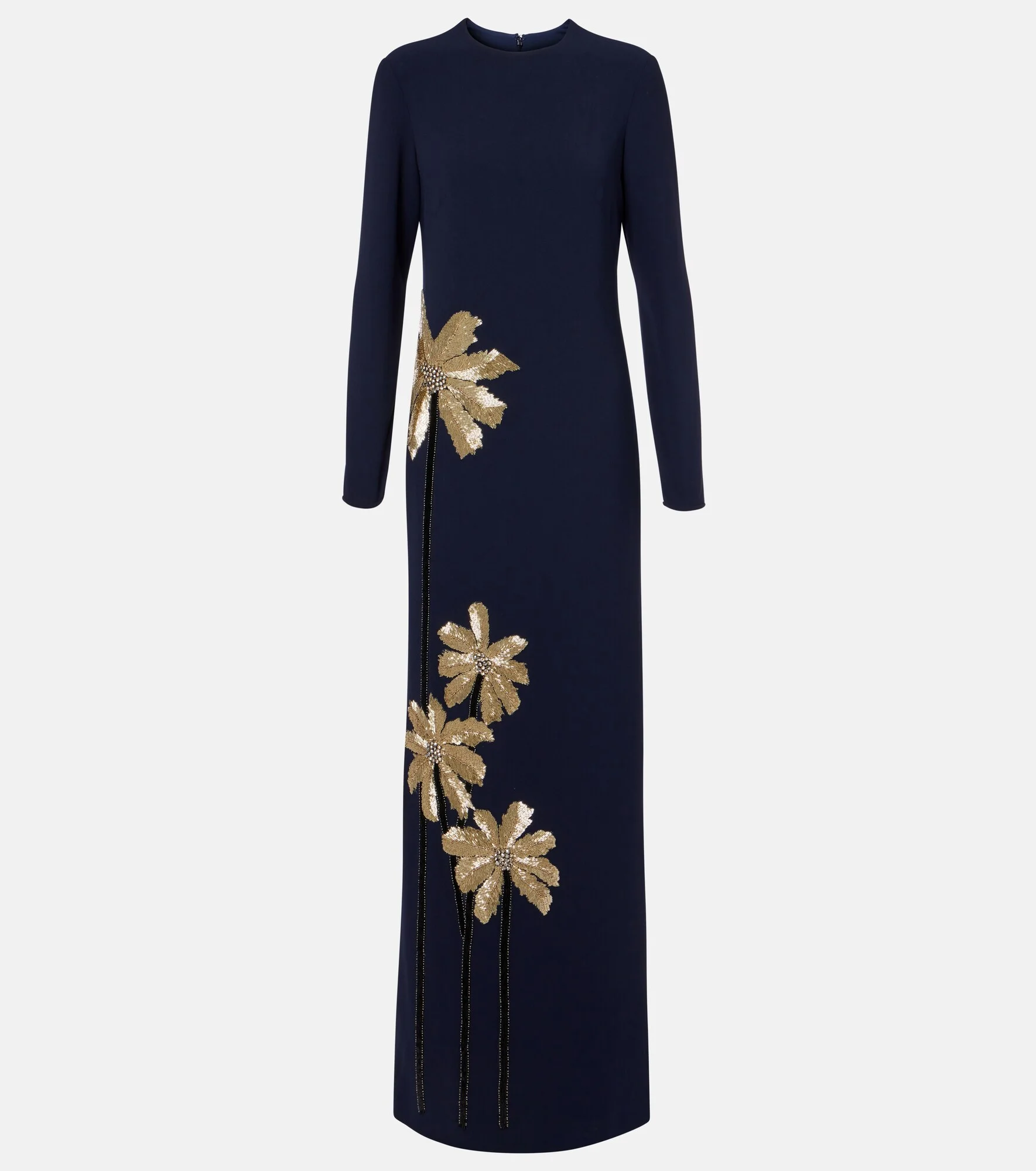 Nevina crystal-embellished crêpe gown - 1