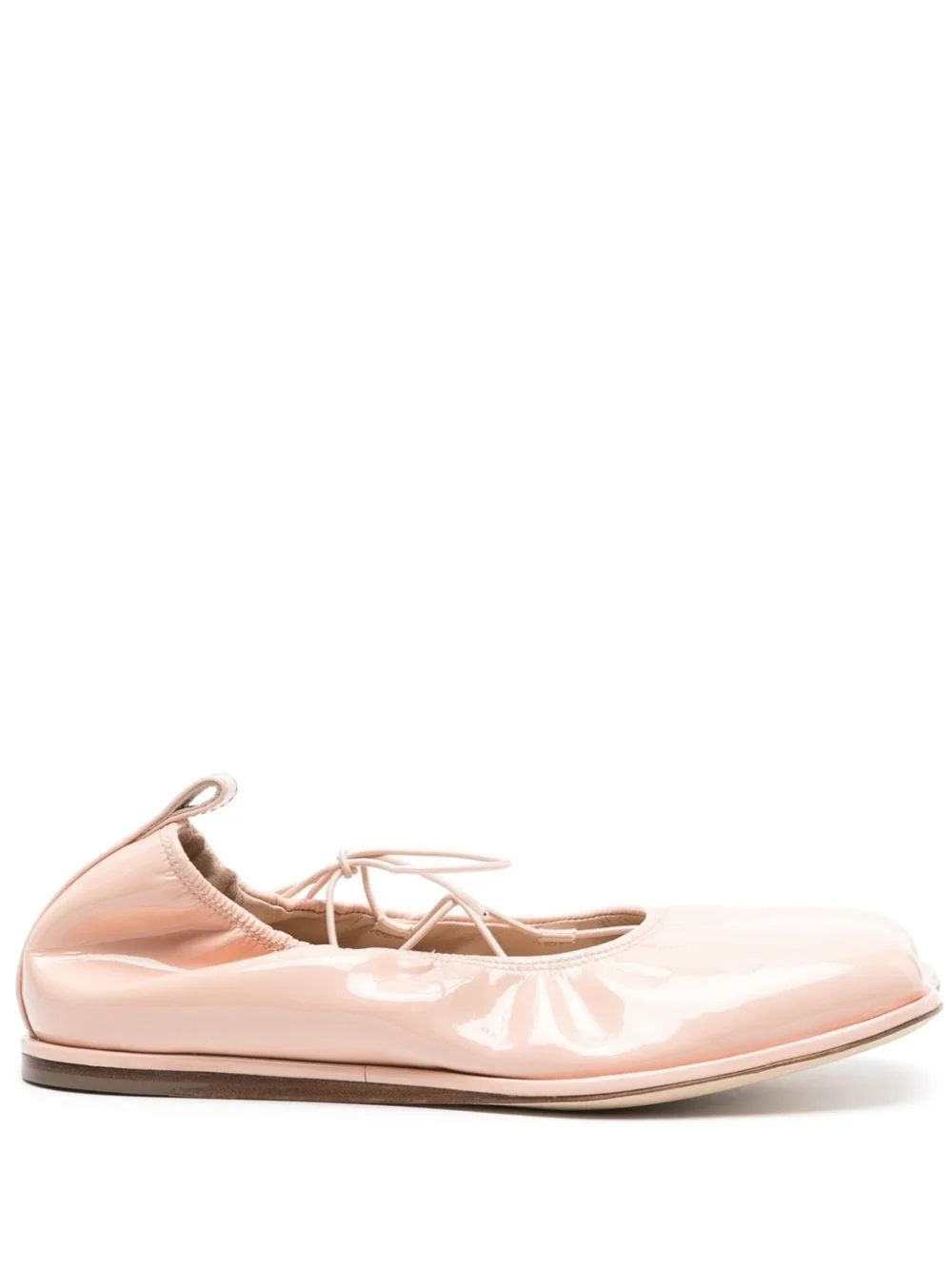 heart-toe patent leather ballerina shoes - 1