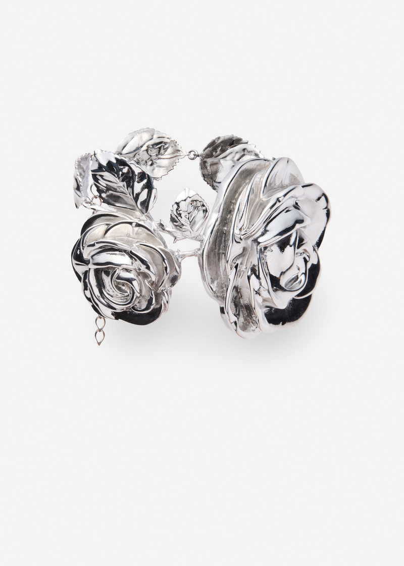 Rose vine bracelet in silver 1