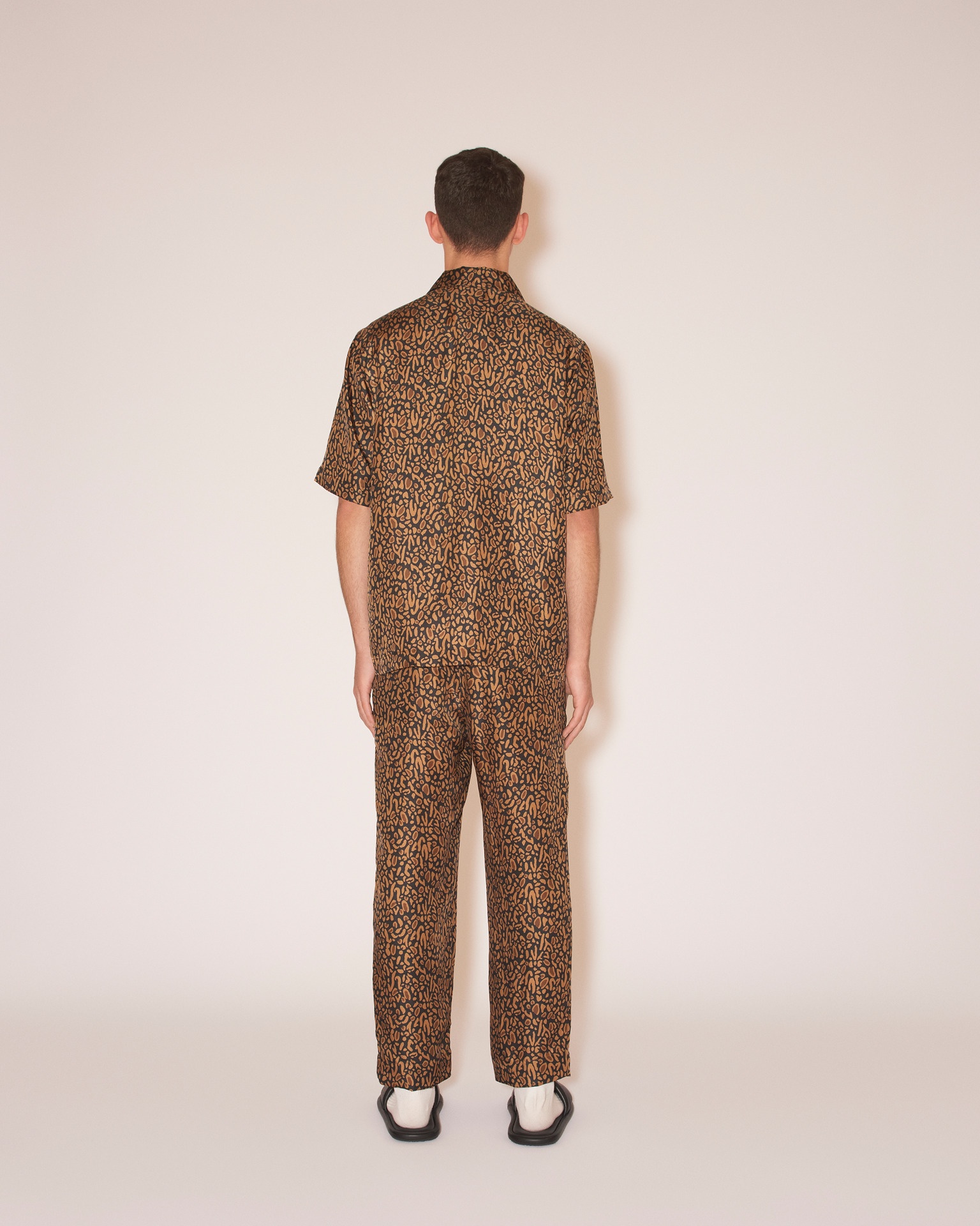 JAIN - Twill-silk relaxed pants - Brown Ocelot - 5
