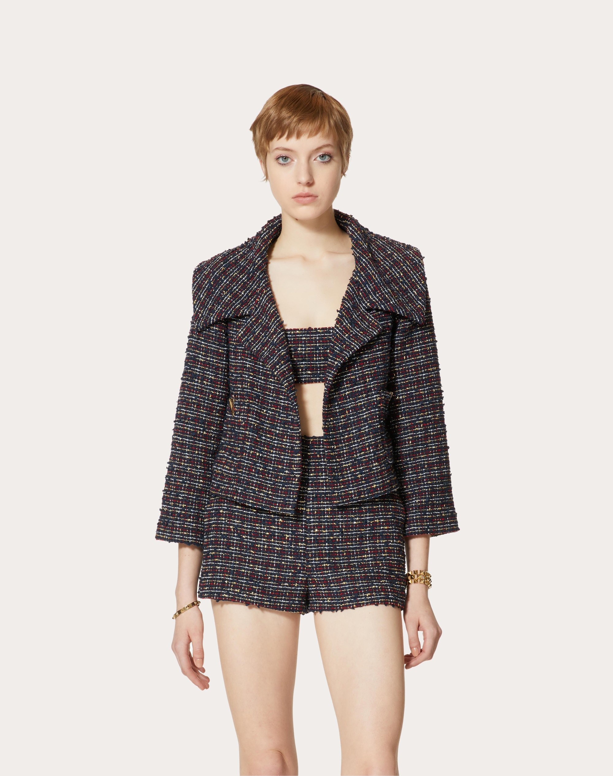 COTTON COLOR TWEED JACKET - 3