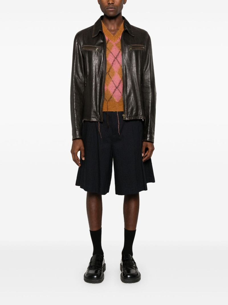 Prada leather shirt jacket outlook