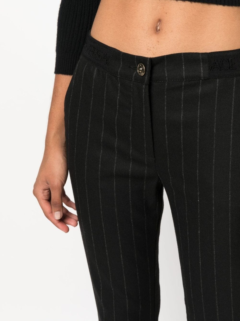 pinstripe-pattern slim-cut trousers 5
