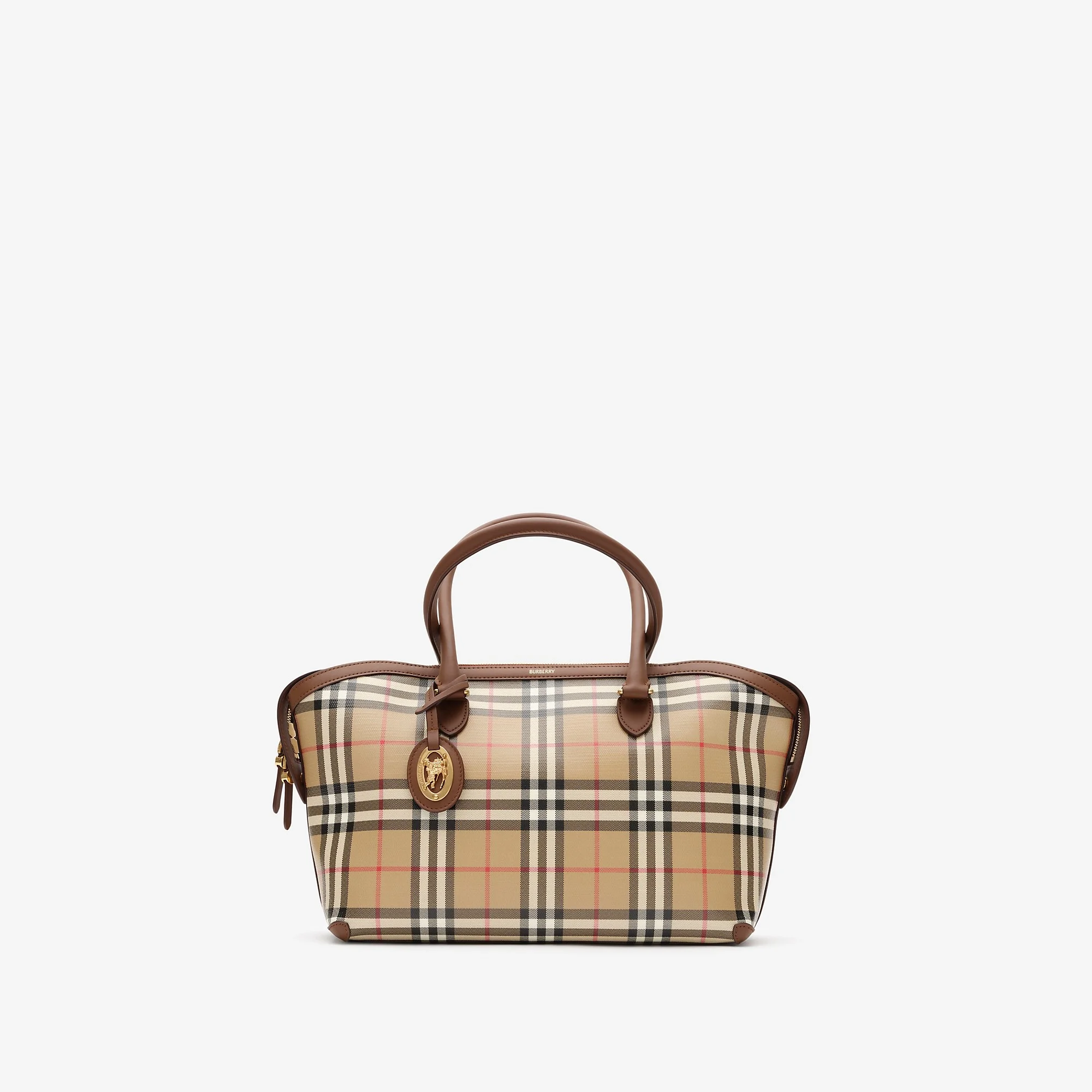 Small Check Zip Tote - 1