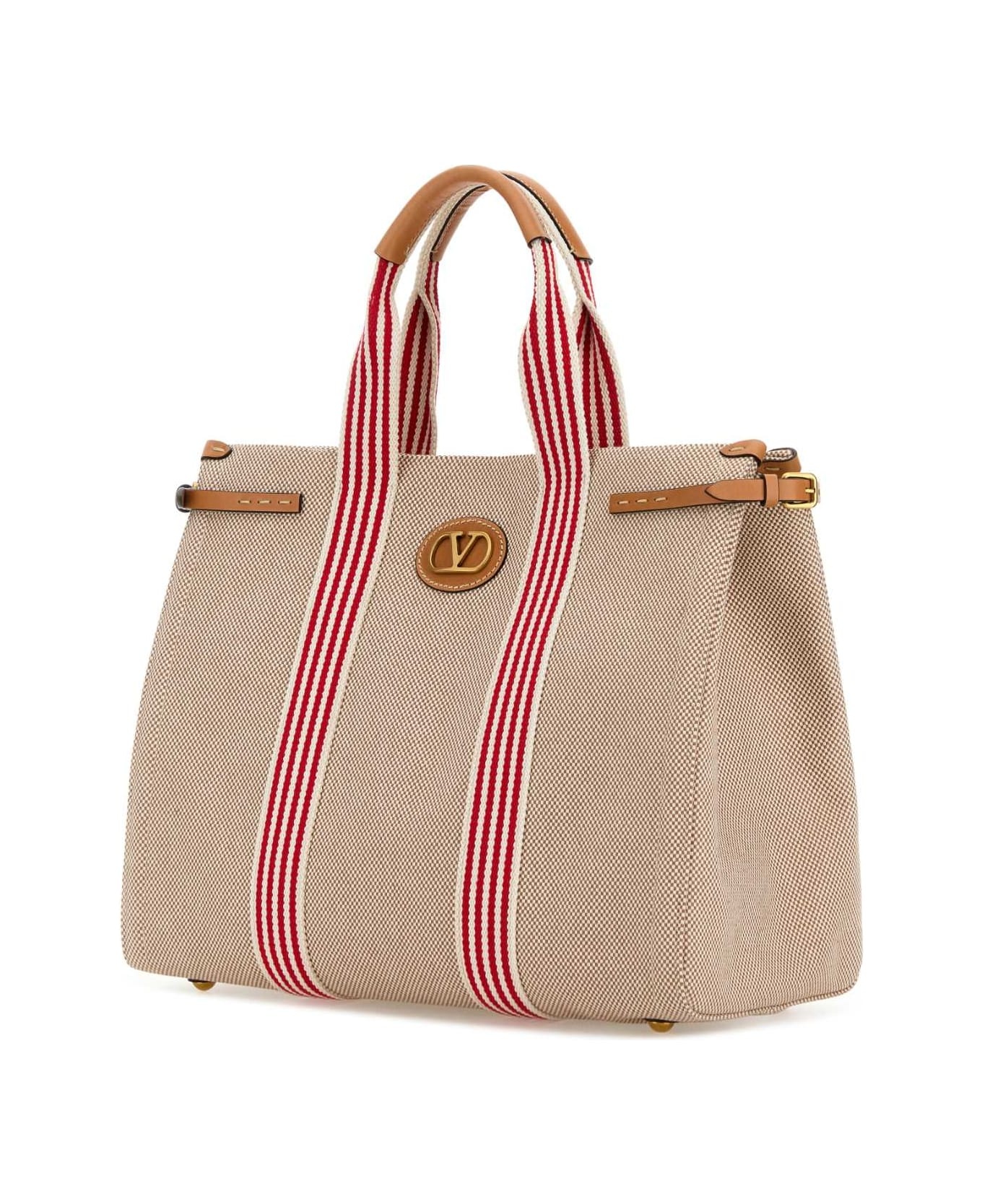 Two-tone Canvas Vlogo Shopping Bag - 2