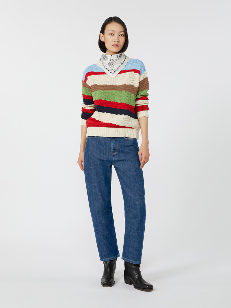 WEEKEND Max Mara POLO Inlaid cotton sweater outlook