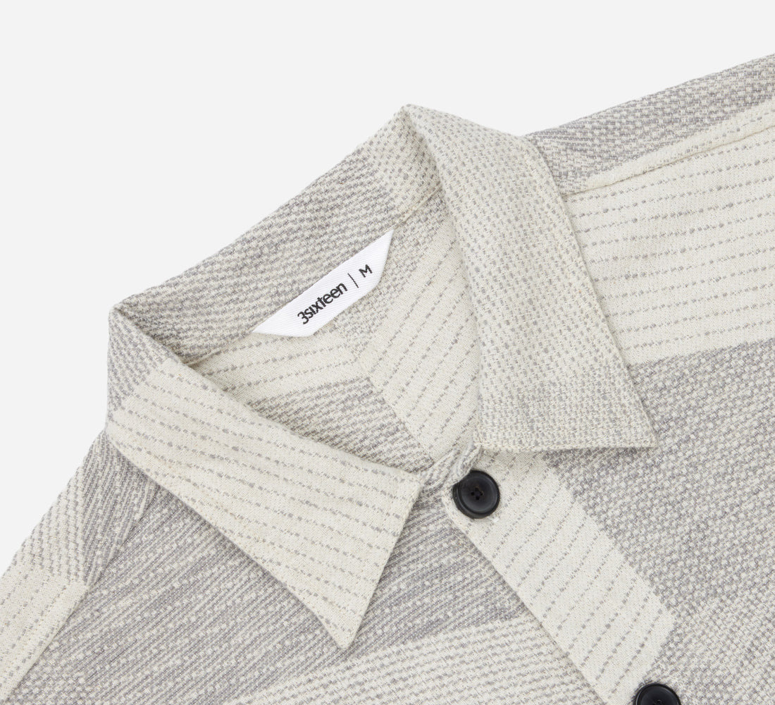 Shop Jacket - Ash Zig-Zag Jacquard - 3
