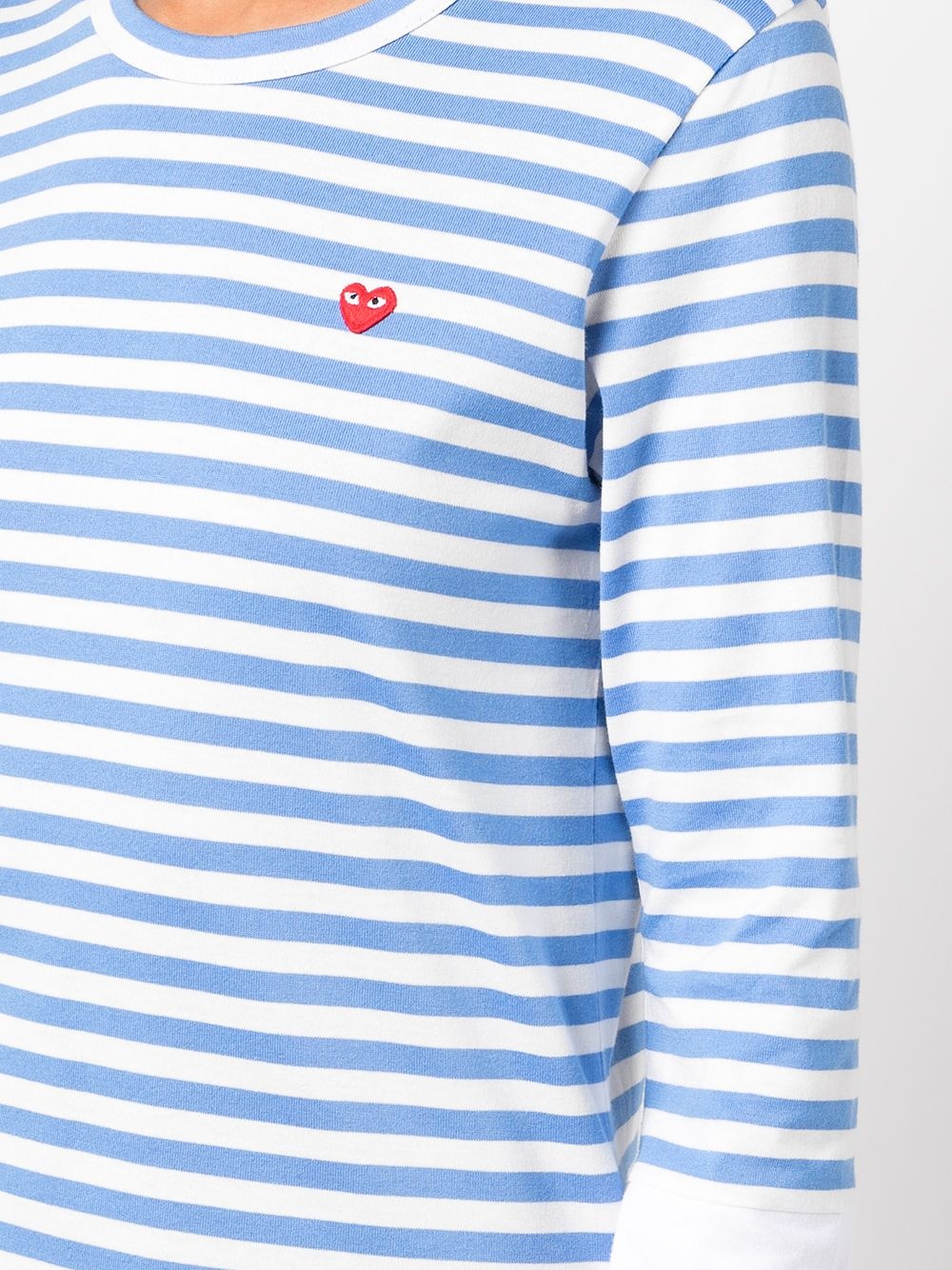 heart-patch cotton T-shirt - 5