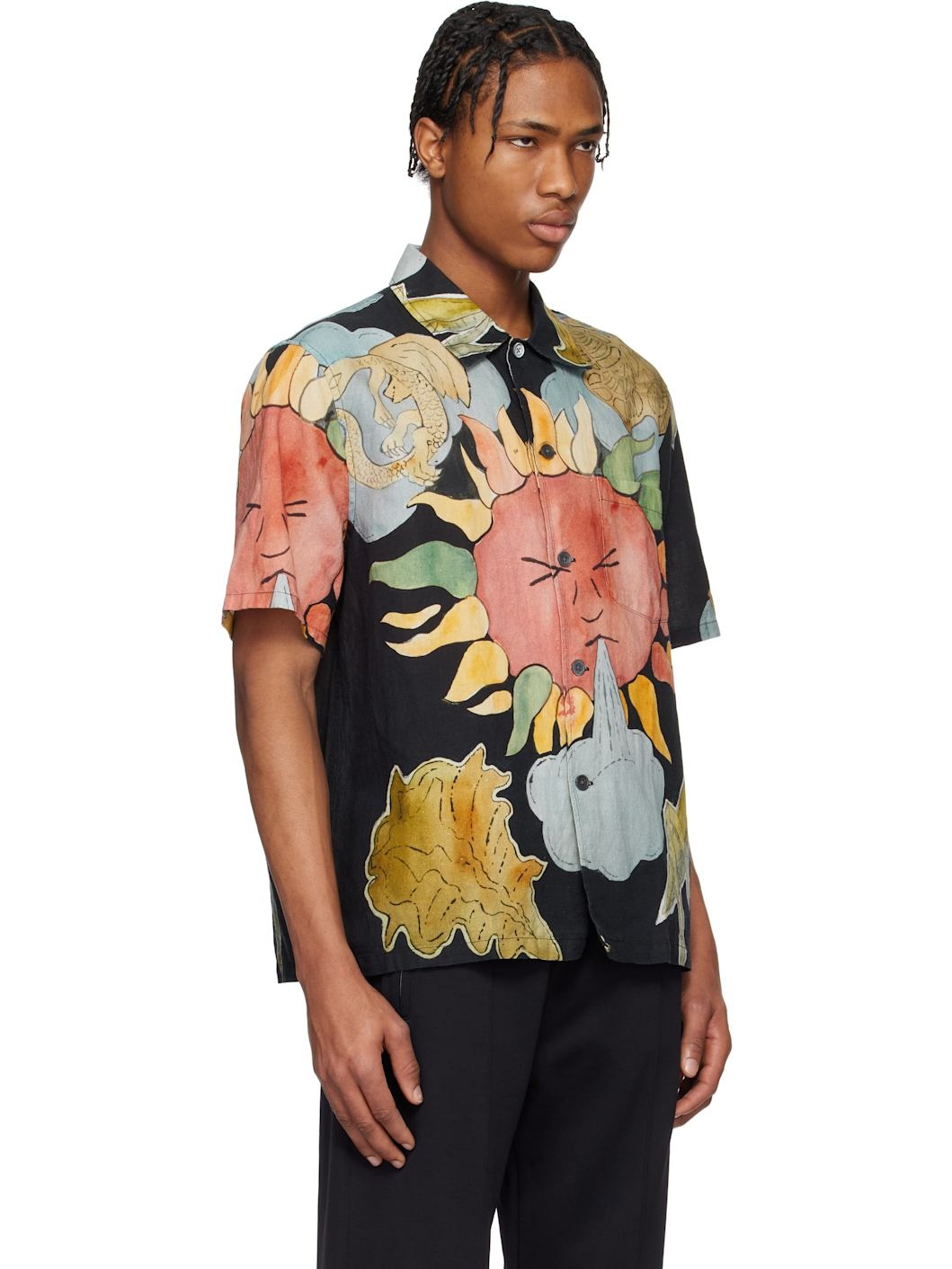 Multicolor Box Short Sleeve Shirt - 2
