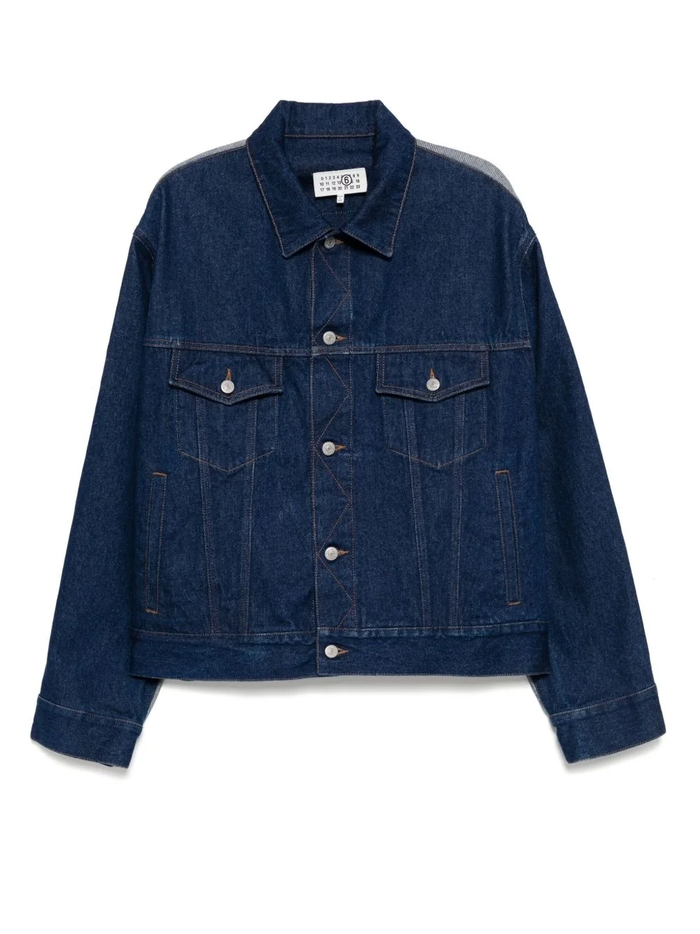 patched denim jacket - 1