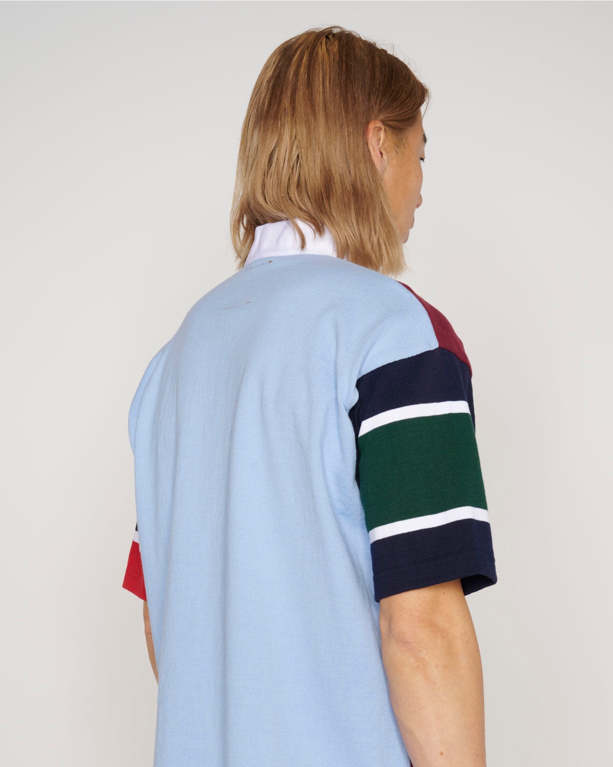 Short Sleeve Rugby Shirt - Burgundy Multi - 5