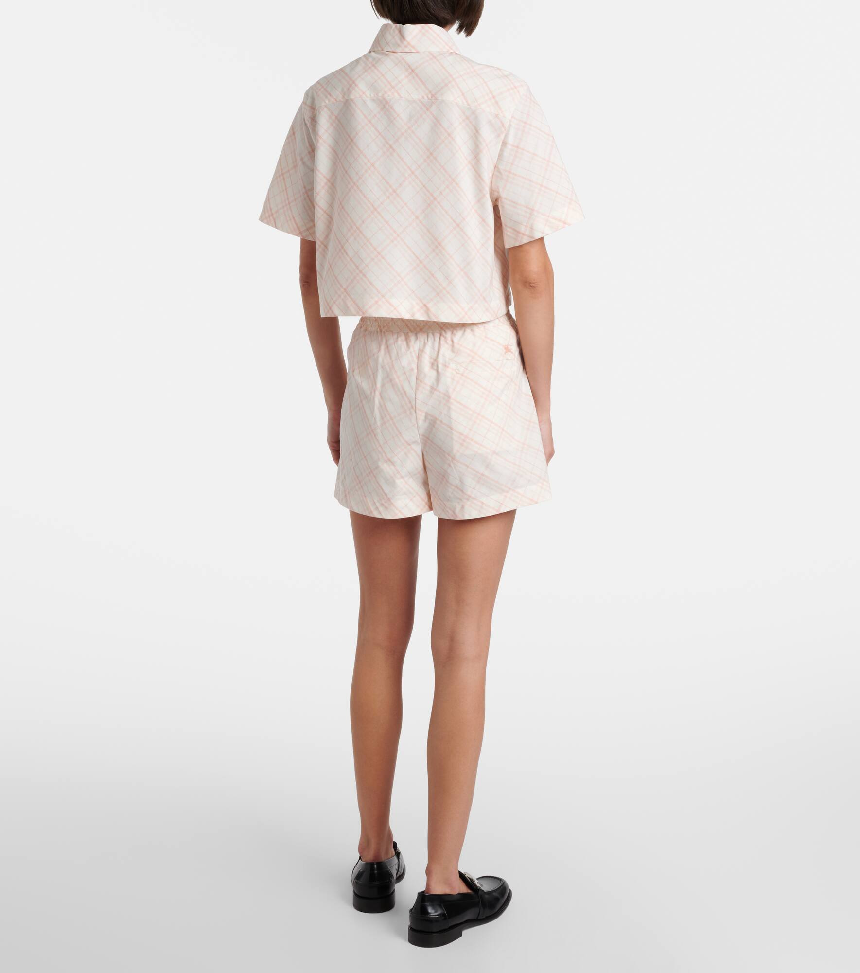 Burberry Check cropped cotton shirt - 3