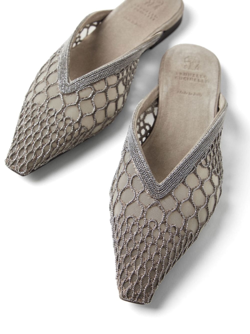 Monili-embellished slippers - 4