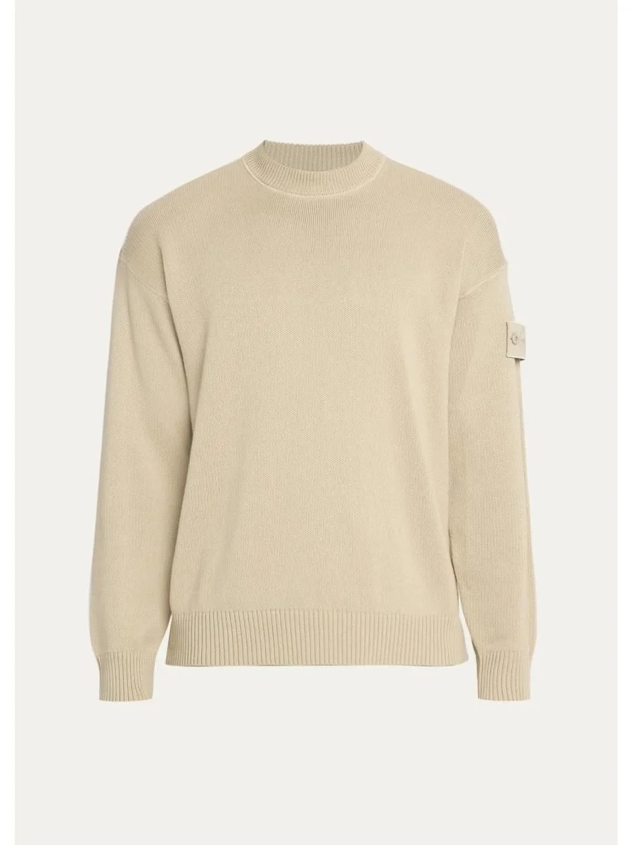 Men's Cotton and Cashmere Crewneck Sweater - 1