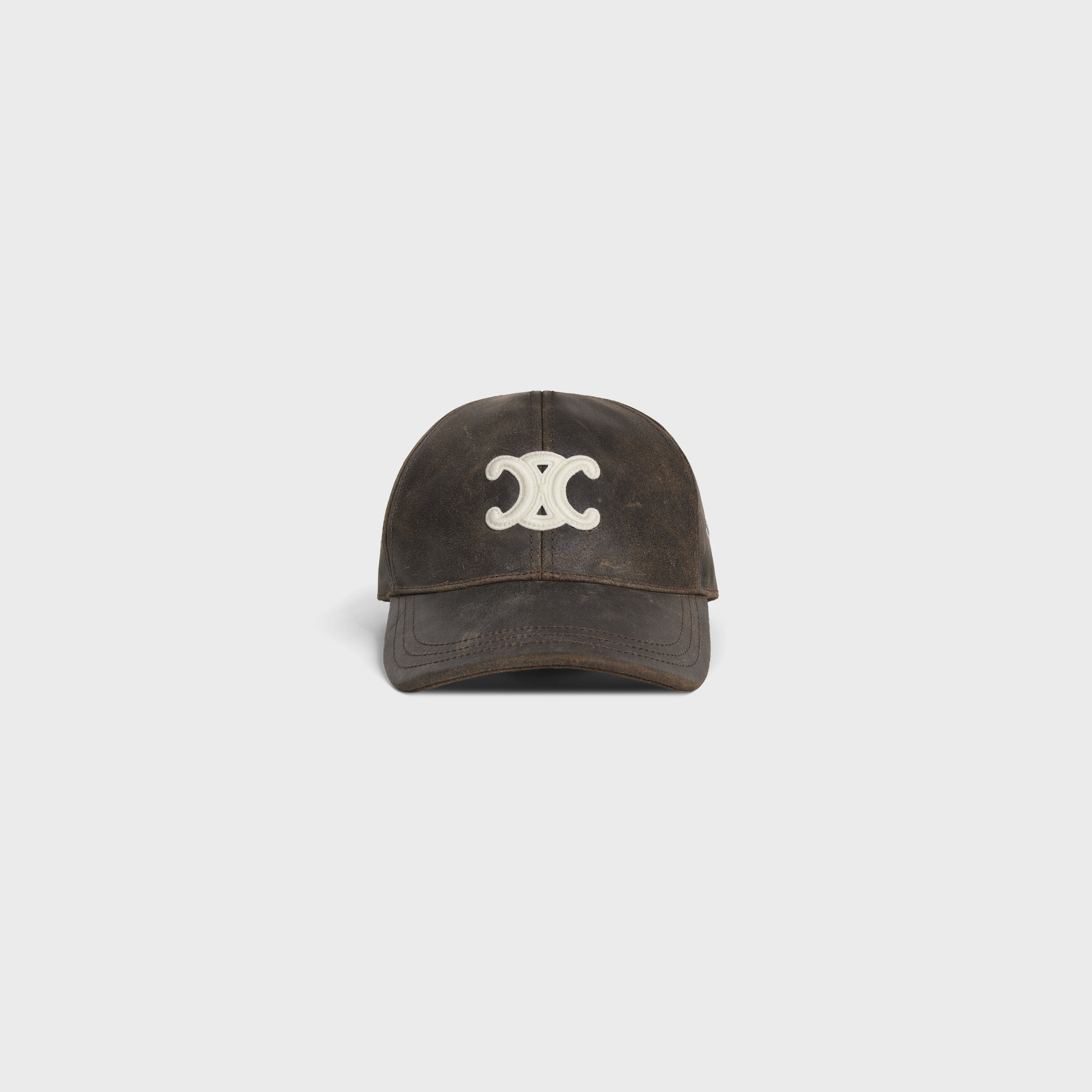 triomphe baseball cap IN WAXED SUEDE CALFSKIN - 2